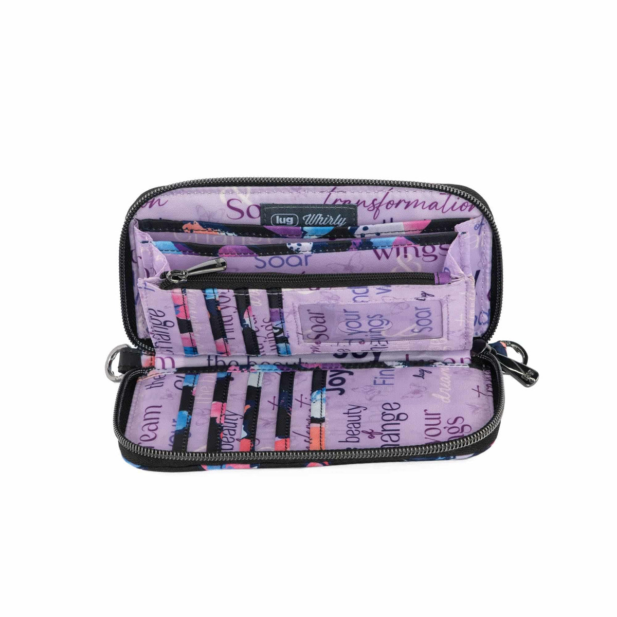Whirly RFID Wristlet Wallet - WATERCOLOR BUTTERFLIES - Whirly_WatercolourButterflies_05