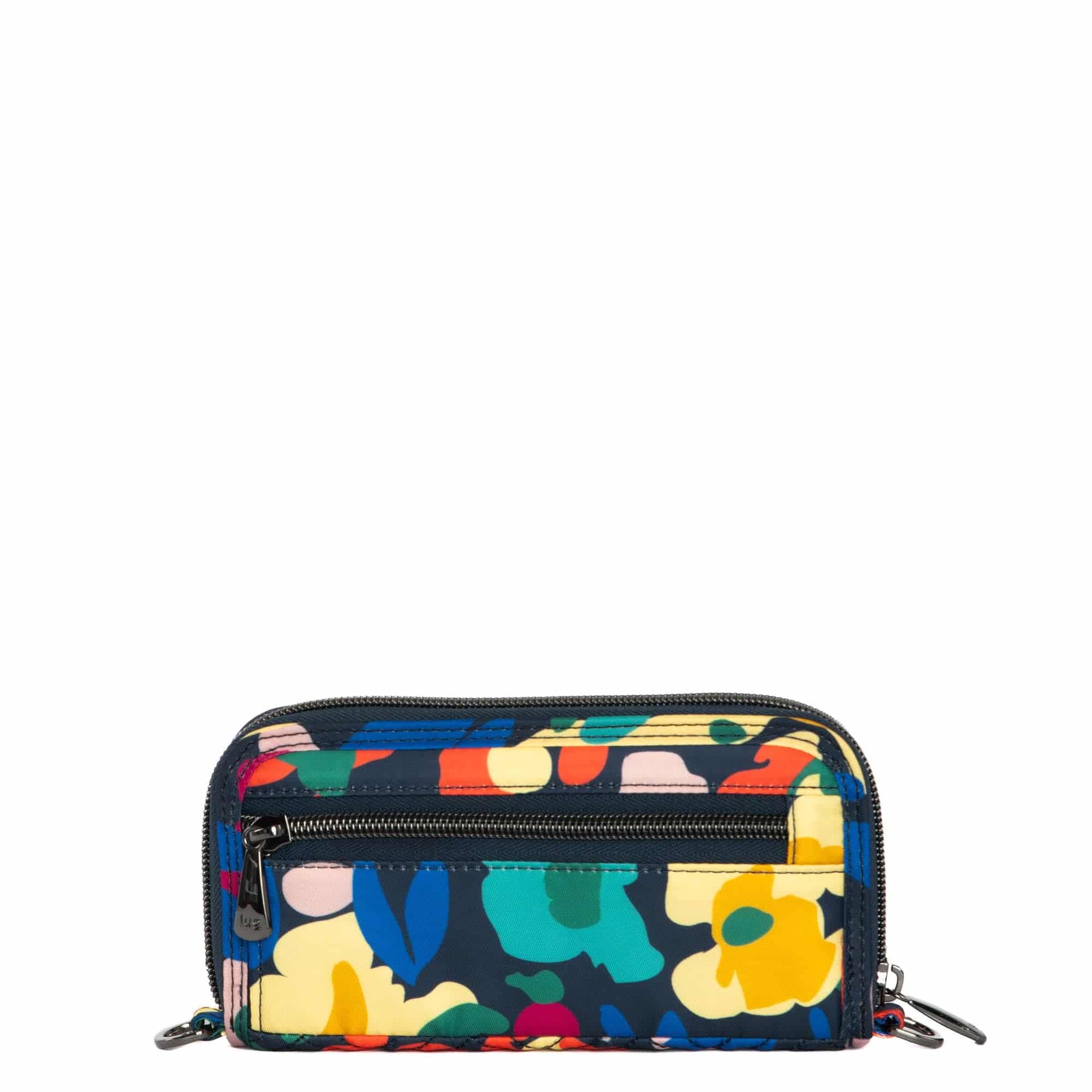 Whirly RFID Wristlet Wallet - WILDFLOWER XL INDIGO - Whirly_WildflowerXLIndigo_04