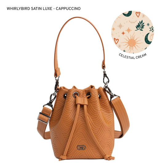 Whirlybird Satin Luxe VL Crossbody Bag - CAPPUCCINO - Whirlybird_SatinLuxe_Cappuccino