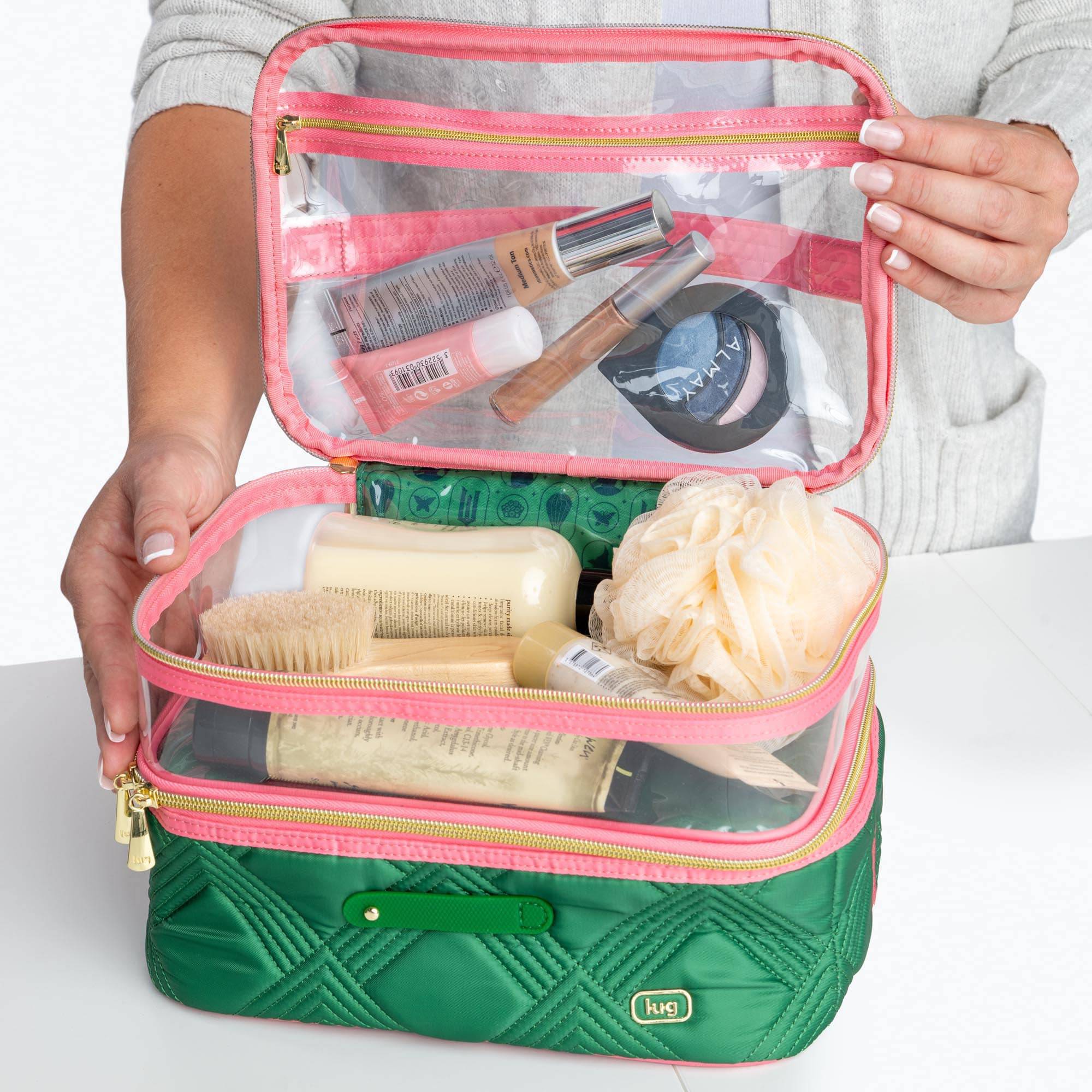 Wicked x Lug Whoosh Clearview Cosmetic Case - - Whoosh_GreenPink_Lifestyle_01