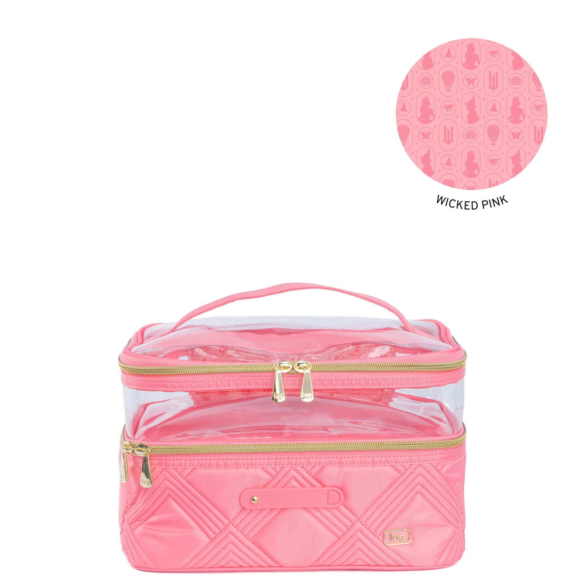 Wicked x Lug Whoosh Clearview Cosmetic Case - POSITIVELY PINK - Whoosh_PositivelyPink