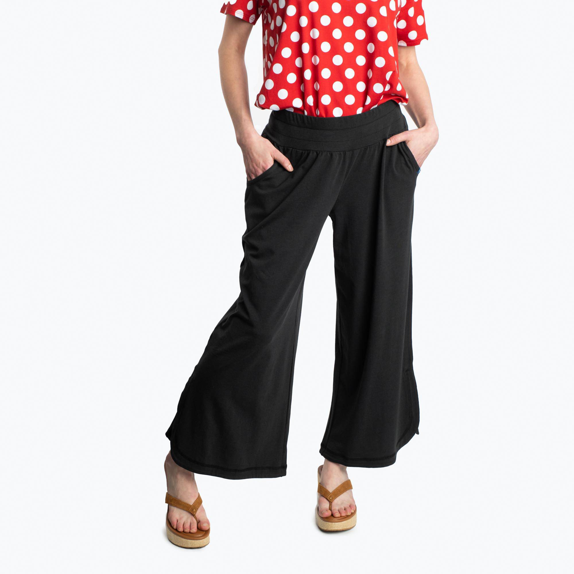 Wiffle Cotton Jersey Cropped Pant - BLACK - WiffleCottonJerseyCroppedPants_Black_01