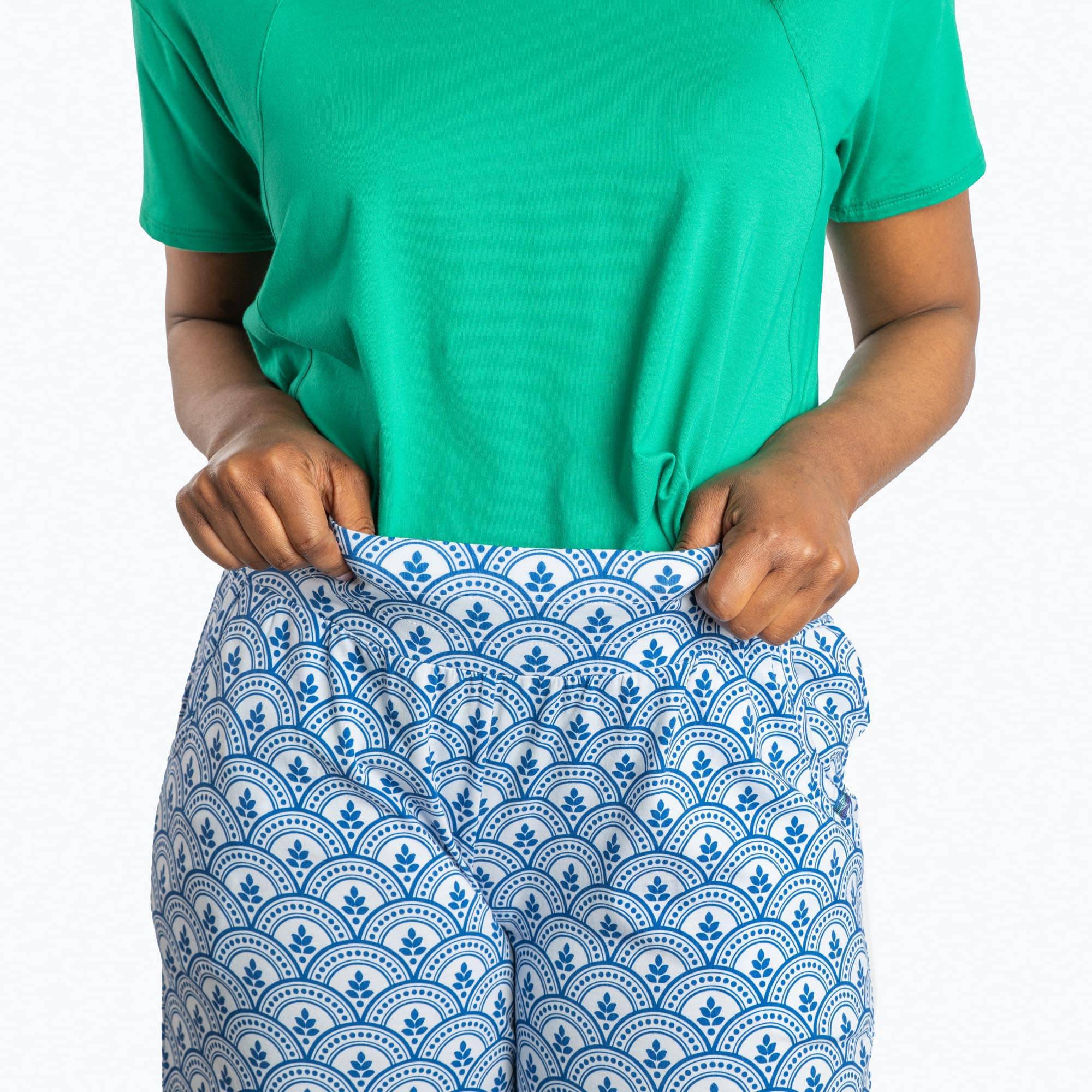 Wiffle Cotton Jersey Cropped Pant - ISLAND TILE BLUE - WiffleCottonJerseyCroppedPants_IslandTileBlue_05