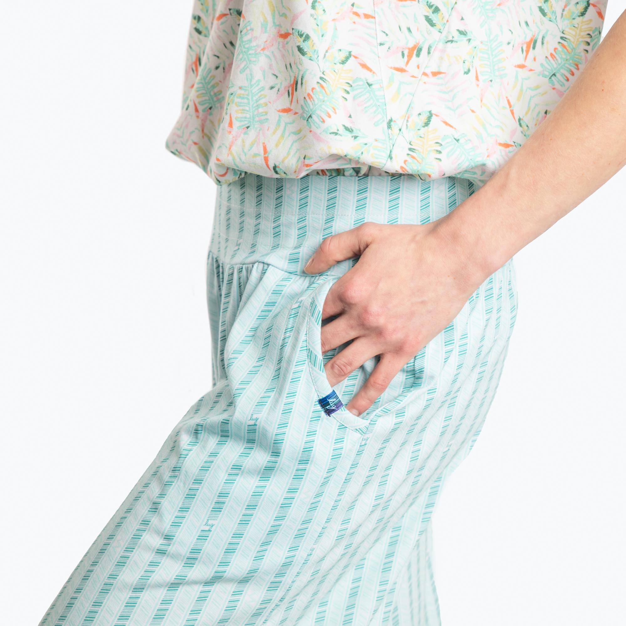 Wiffle Cotton Jersey Cropped Pant - SUGARPLUM - WiffleCottonJerseyCroppedPants_RadiateStripeAqua_03