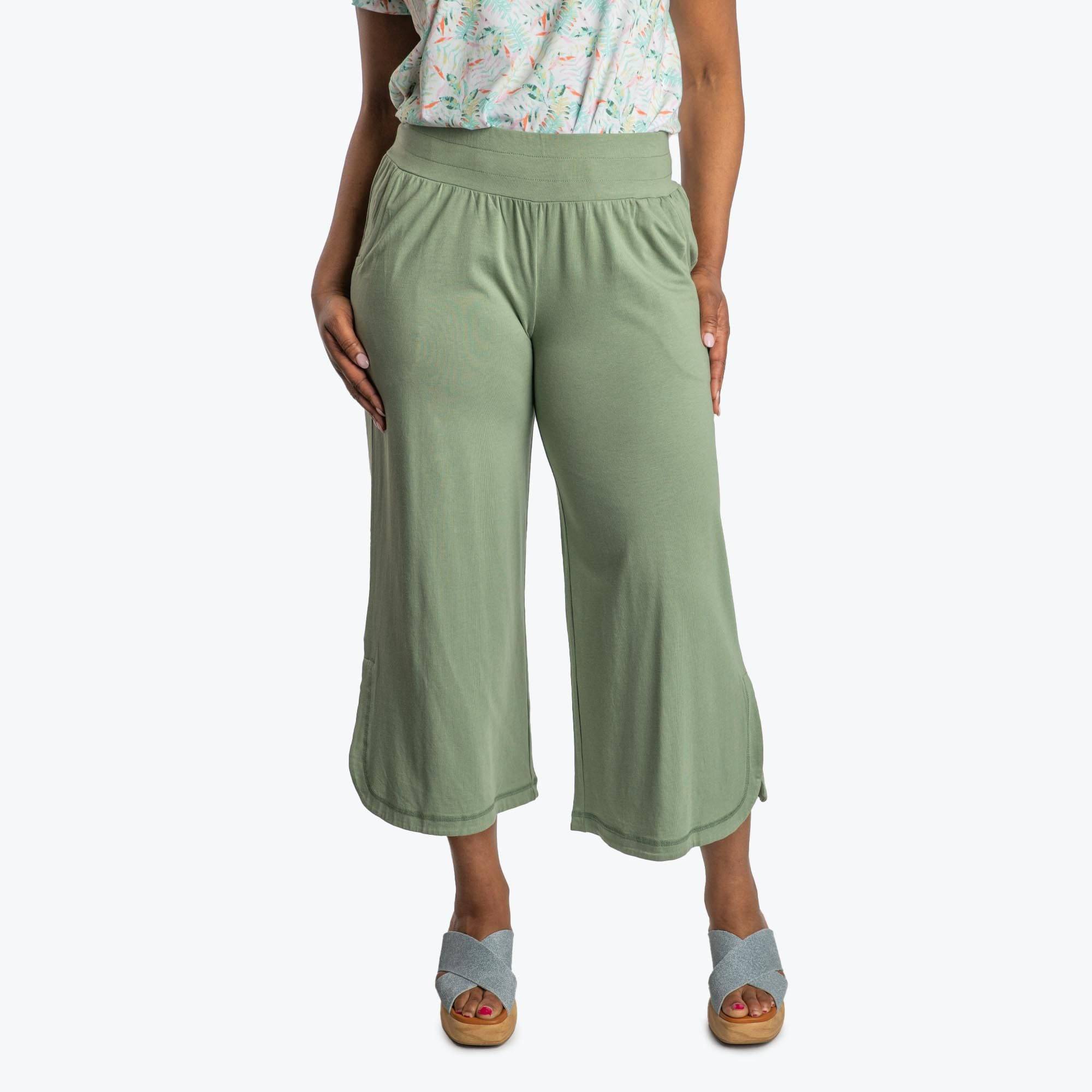 Wiffle Cotton Jersey Cropped Pant - SAGE GREEN - WiffleCottonJerseyCroppedPants_SageGreen_01