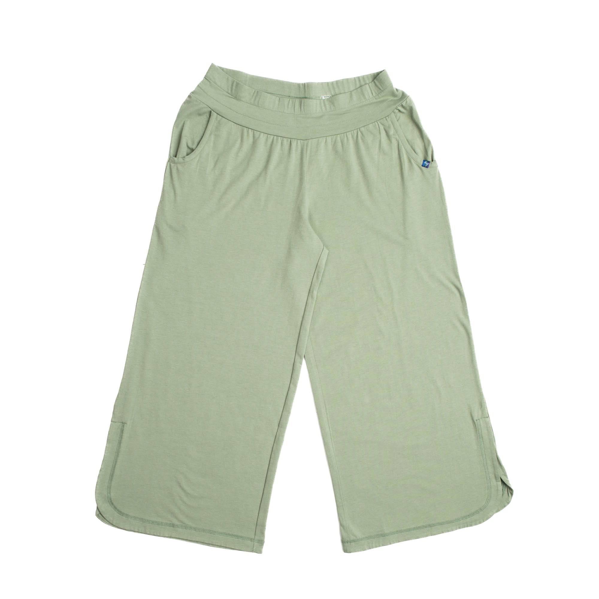Wiffle Cotton Jersey Cropped Pant - SAGE GREEN - WiffleCottonJerseyCroppedPants_SageGreen_Flatlay