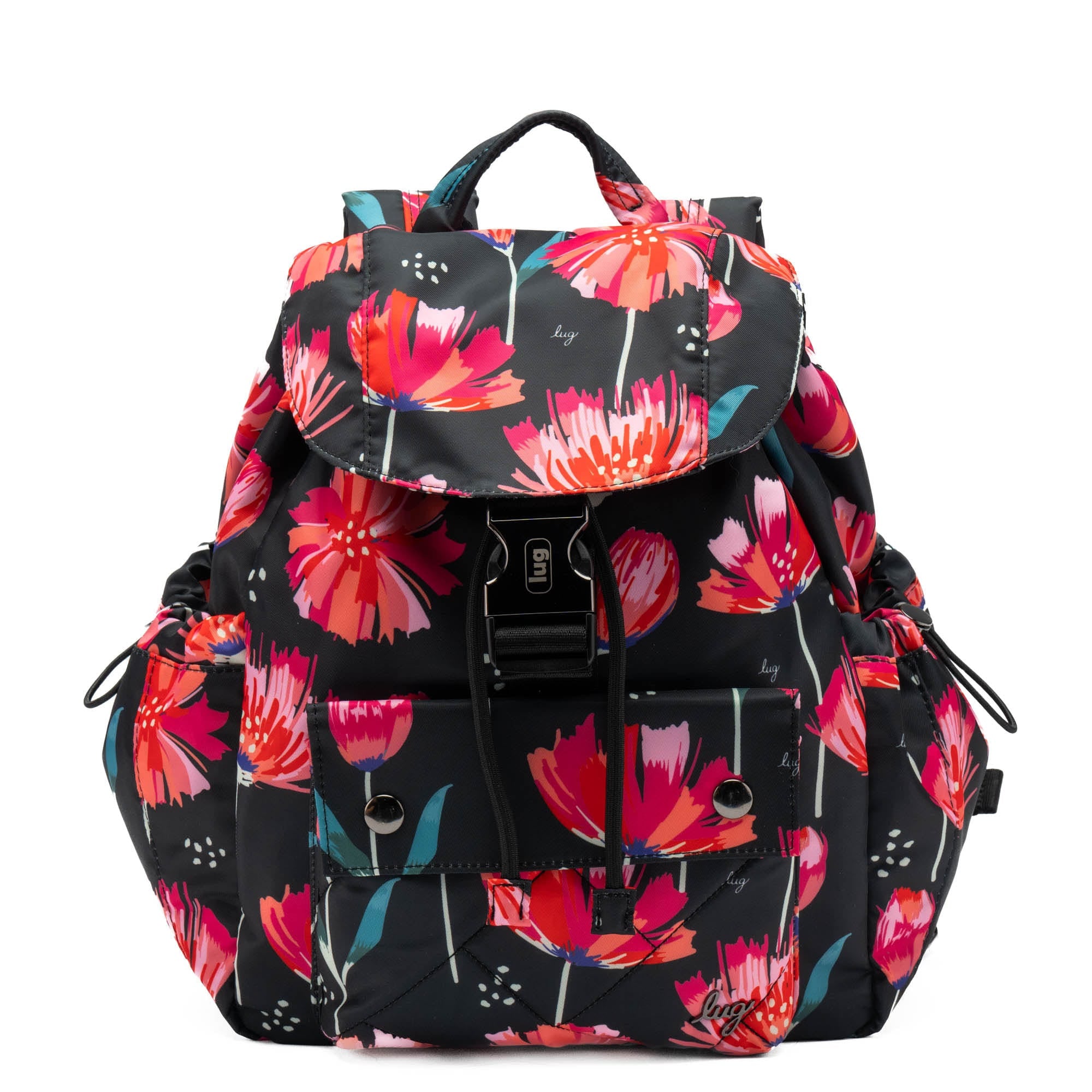 Wiffle Backpack - POMPOM FLORAL BLACK - Wiffle_PompomFloralBlack_01