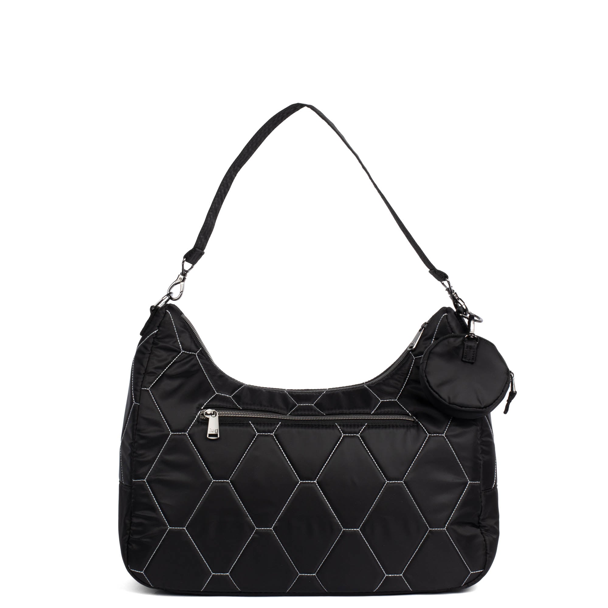 Winger 2pc Hobo Bag - BLACK SILVER STITCH - Winger_BlackwithSilver_04