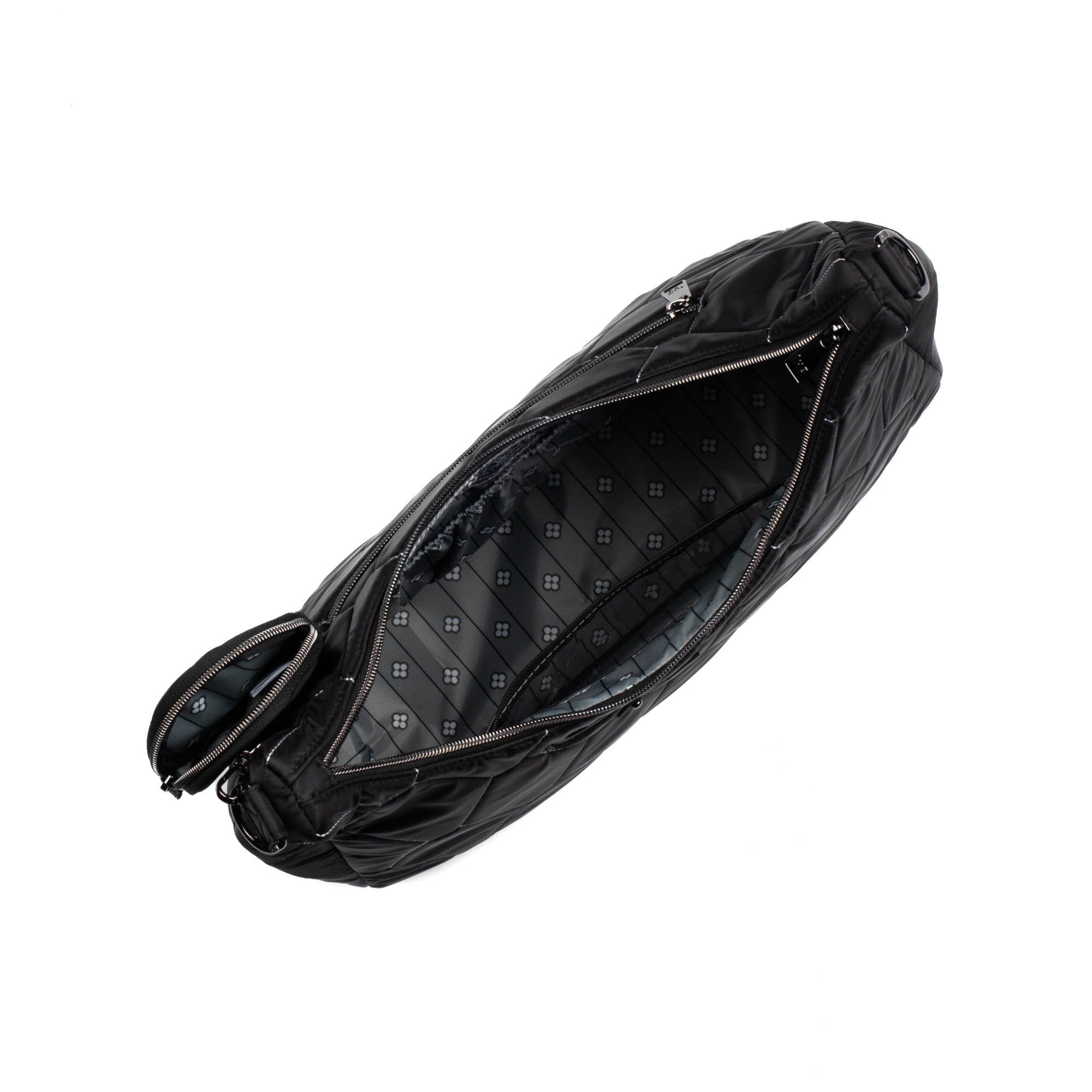 Winger 2pc Hobo Bag - BLACK SILVER STITCH - Winger_BlackwithSilver_05