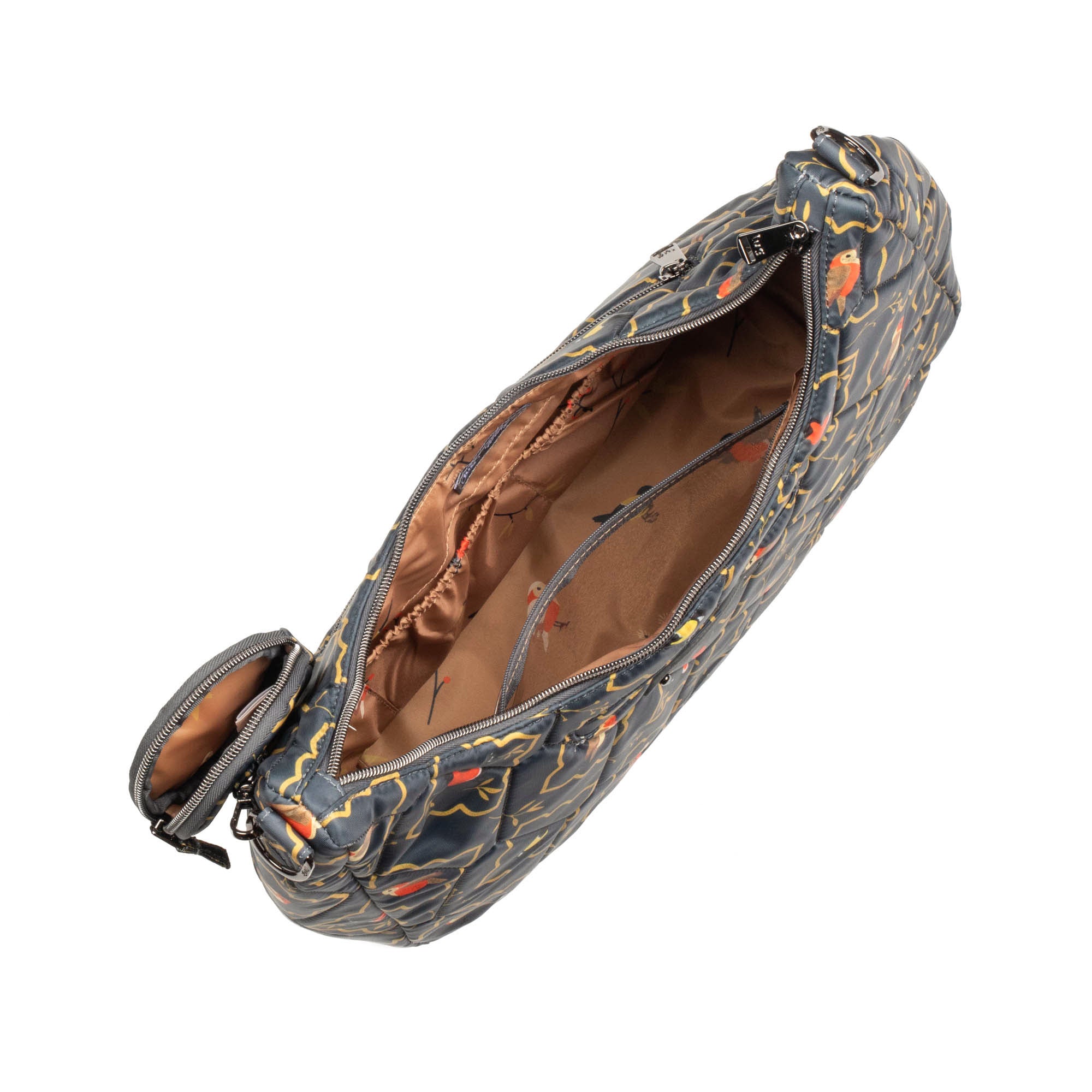 Winger 2pc Hobo Bag - SONGBIRDS GREY - Winger_SongbirdsGrey_05