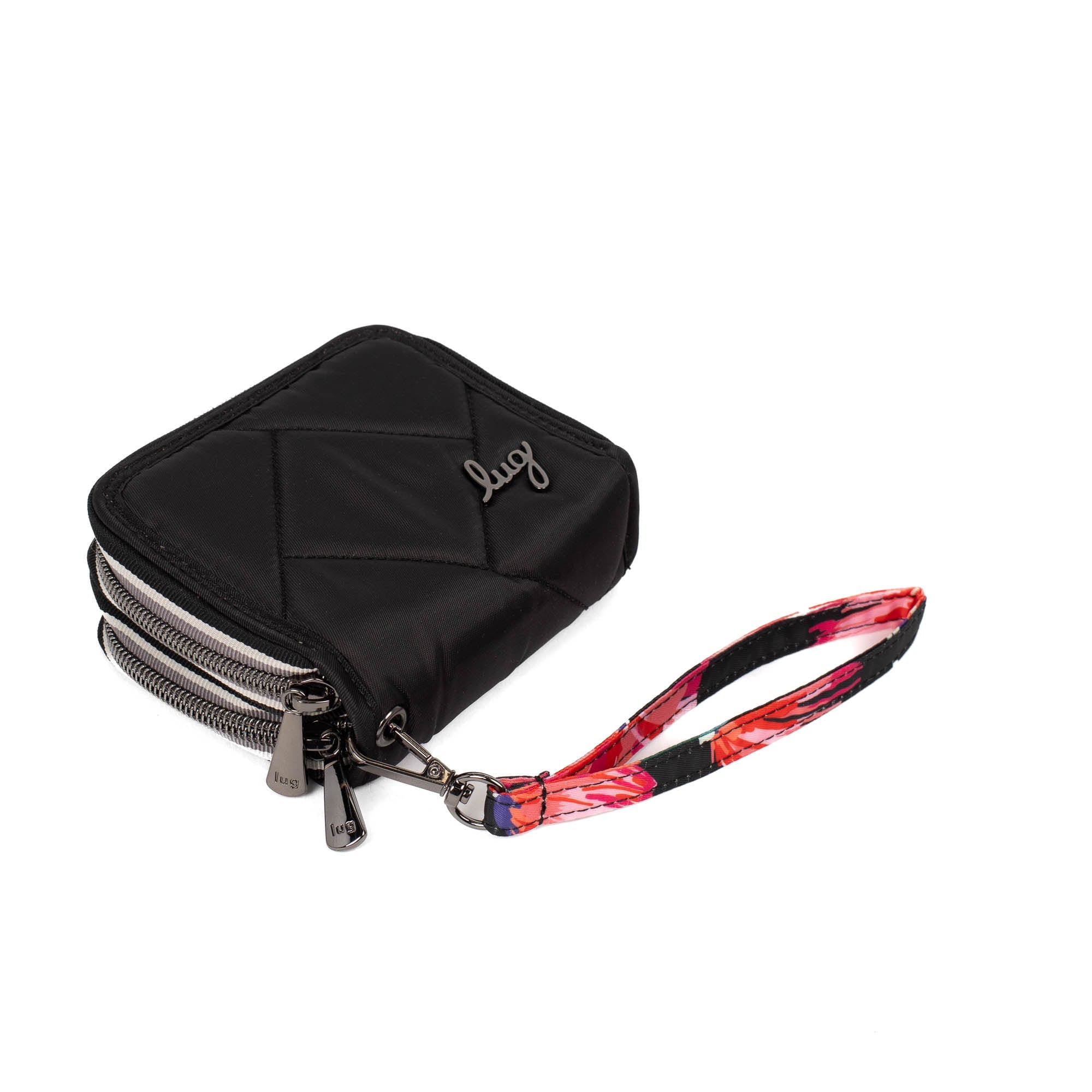 Loop Dee Loo Wristlet Strap - POMPOM FLORAL BLACK - WristStraps_PomPomFloralBlack_03