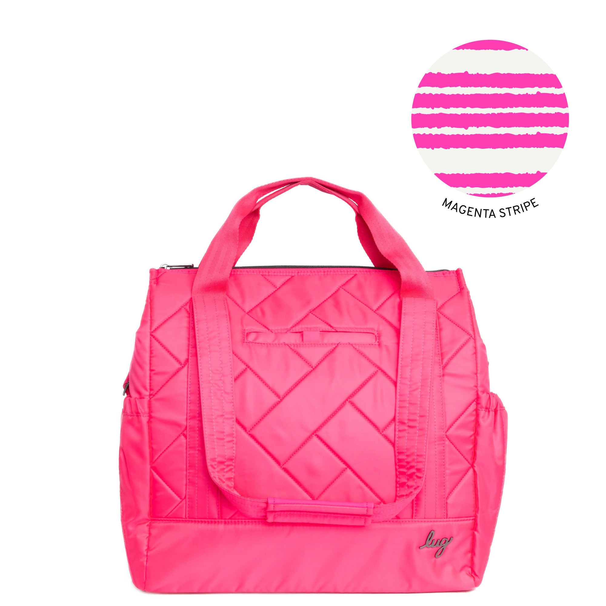 Yacht Carry-All Zip-Top Tote - MAGENTA - YachtZipTop_Magenta