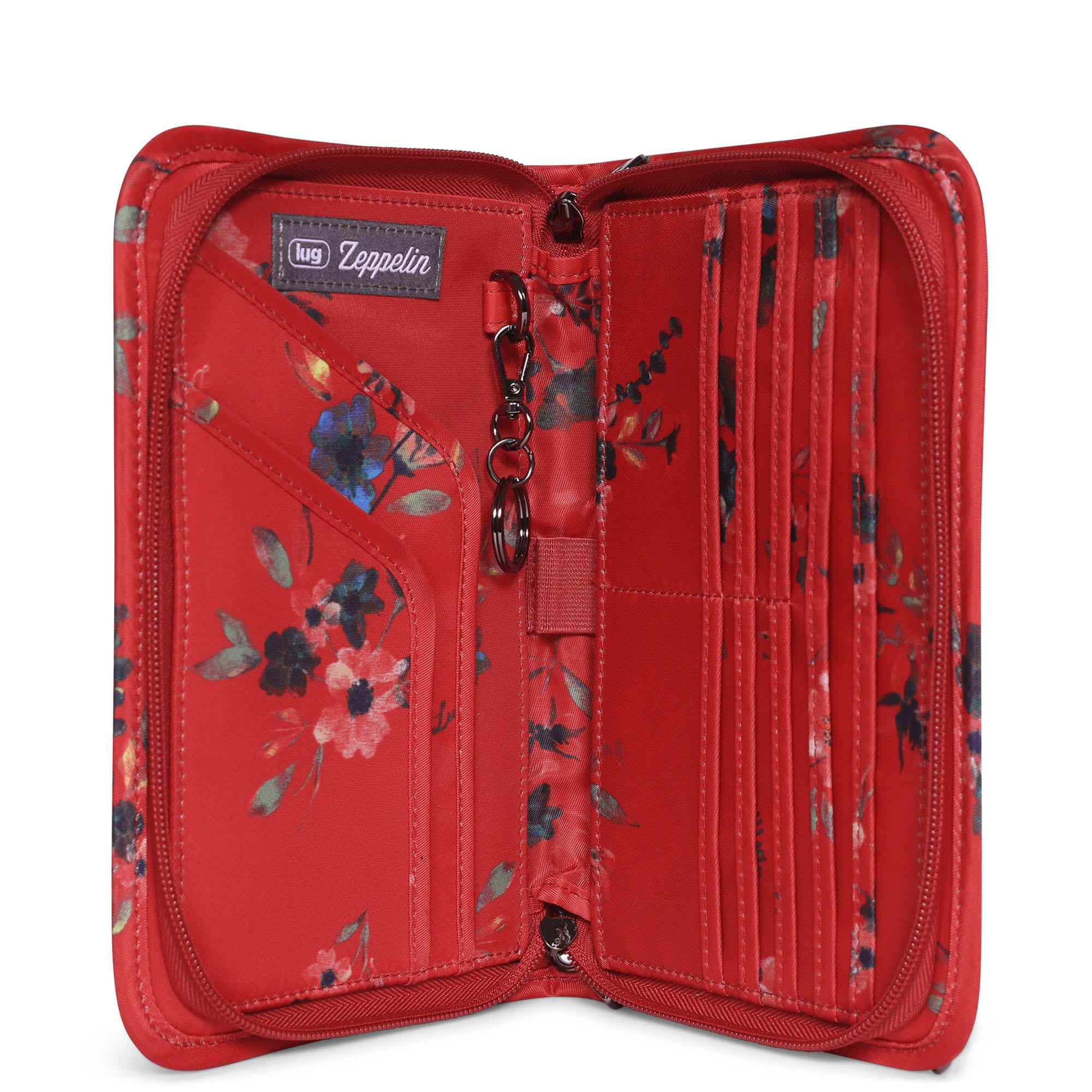 Zeppelin RFID Wristlet Wallet - BOUQUET RED - Zeppelin_BouquetRed_05