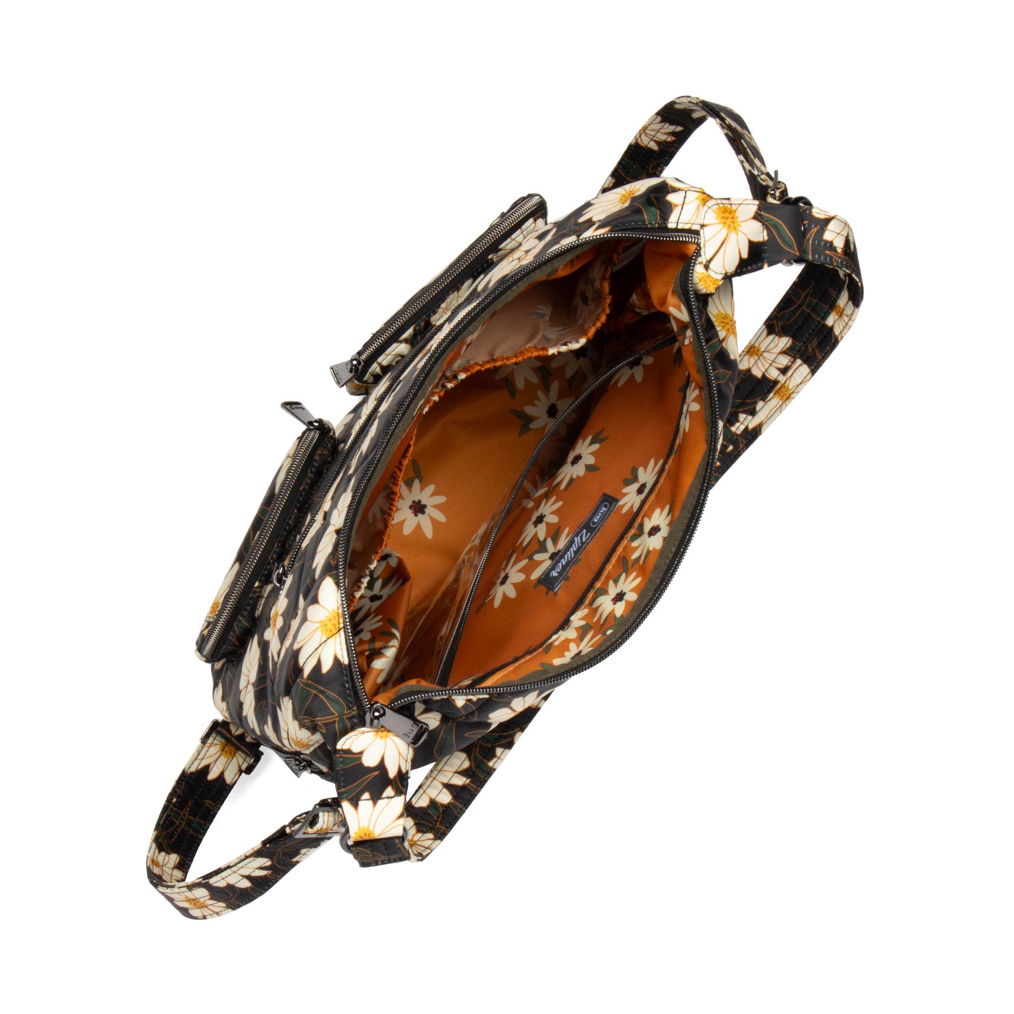 Zipliner 2 Convertible Hobo Bag - AUTUMN DAISIES - Zipliner2_AutumnDaisies_05