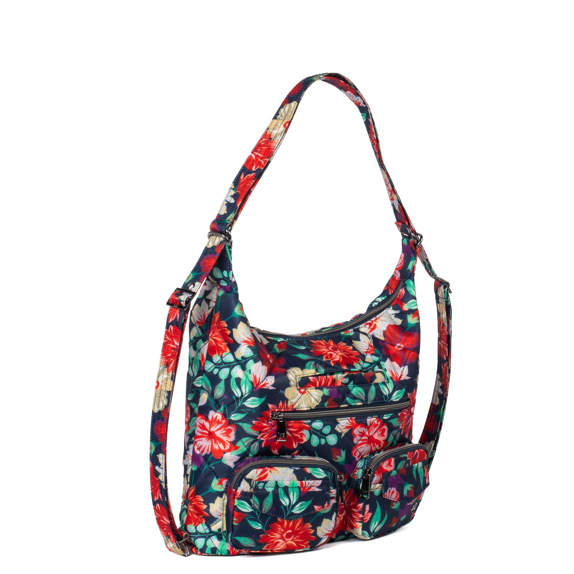 Zipliner 2 Convertible Hobo Bag - BLOOM REVIVAL - Zipliner2_BloomRevival_02