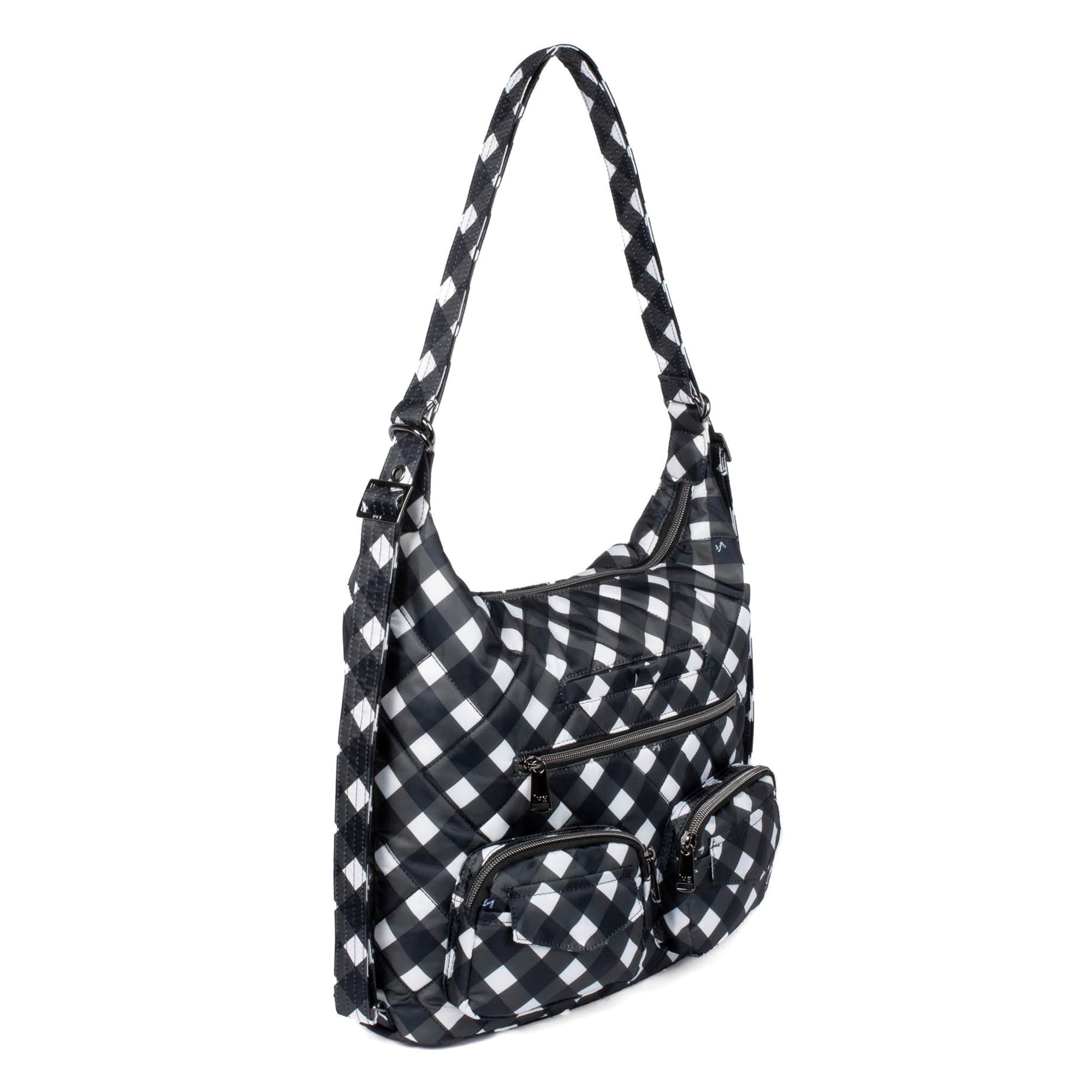 Zipliner 2 Convertible Hobo Bag - GINGHAM BLACK - Zipliner2_GinghamBlack_02