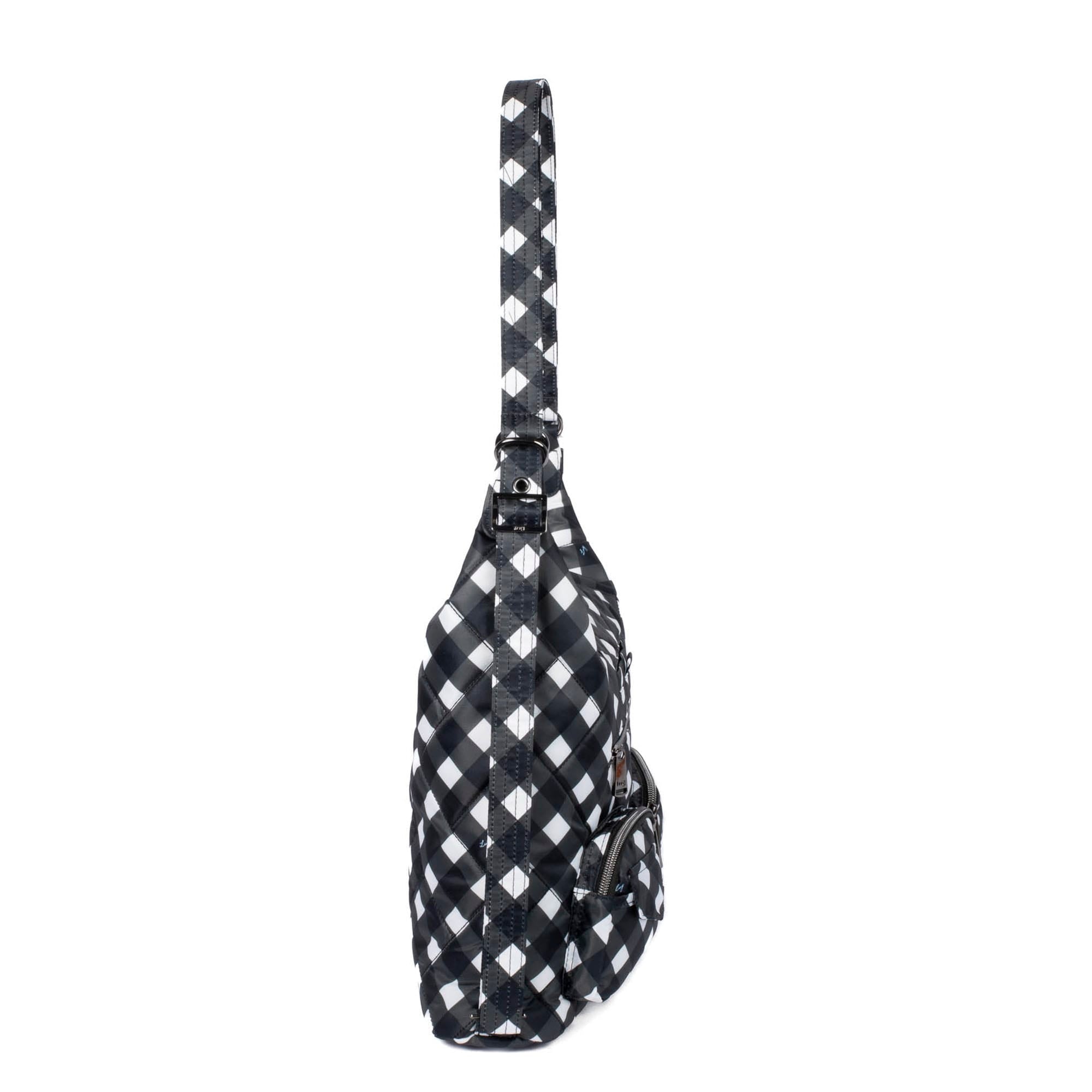 Zipliner 2 Convertible Hobo Bag - GINGHAM BLACK - Zipliner2_GinghamBlack_03