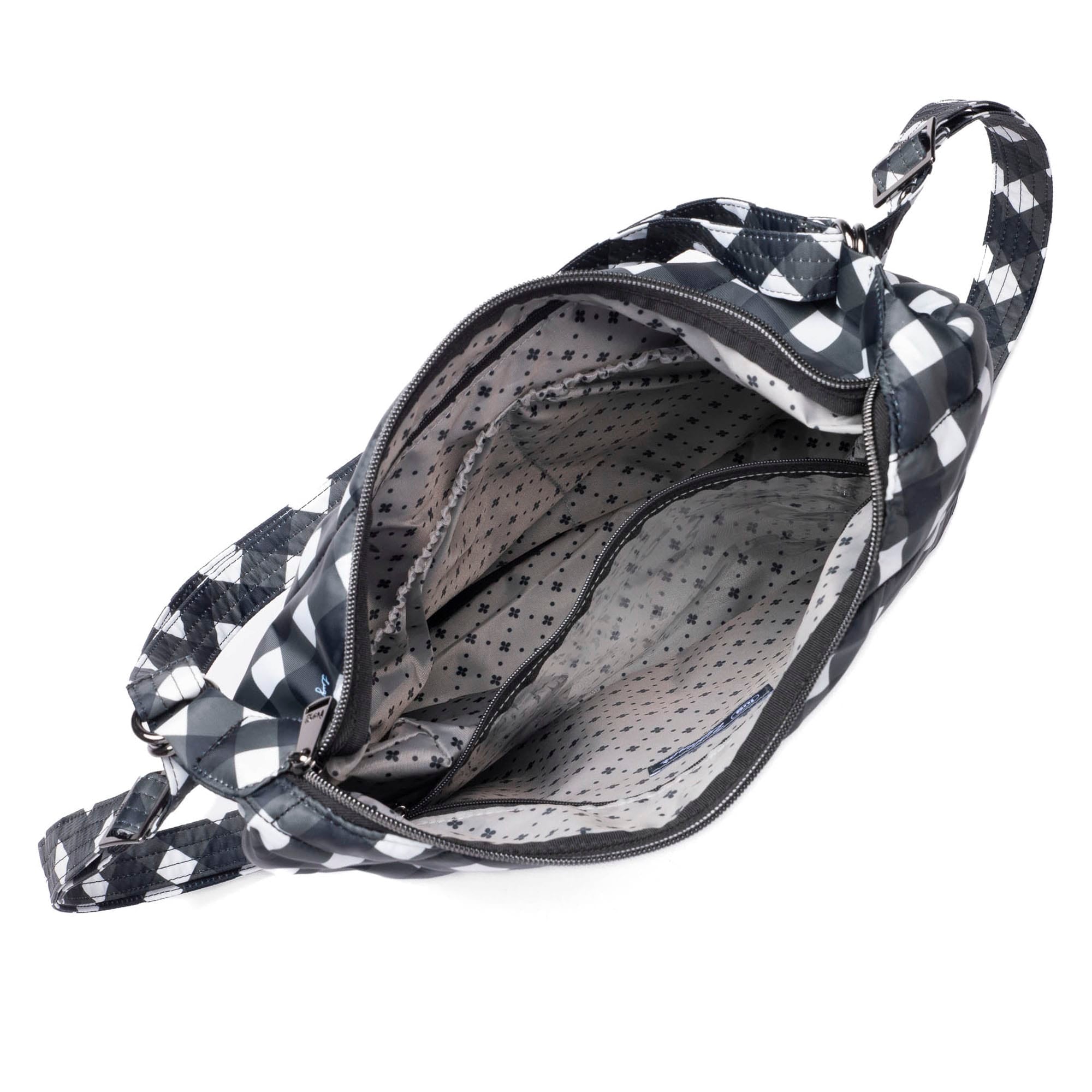 Zipliner 2 Convertible Hobo Bag - GINGHAM BLACK - Zipliner2_GinghamBlack_05