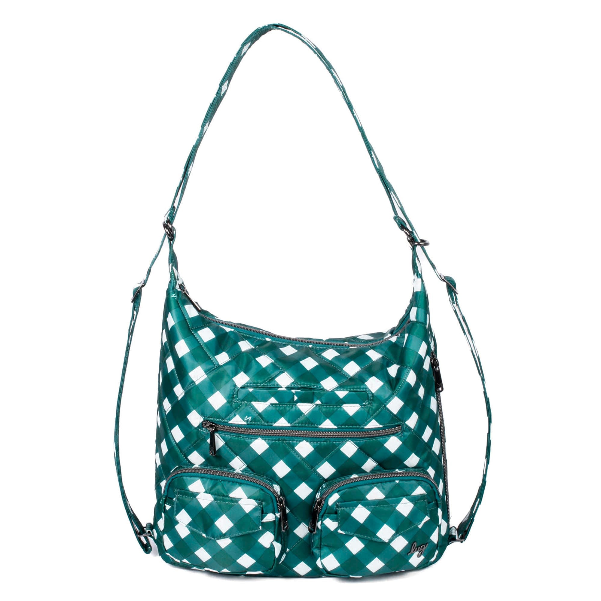 Zipliner 2 Convertible Hobo Bag - - Zipliner2_GinghamEvergreen_01_f5183bb1-f44f-4cd9-b905-416e3c4bbab1