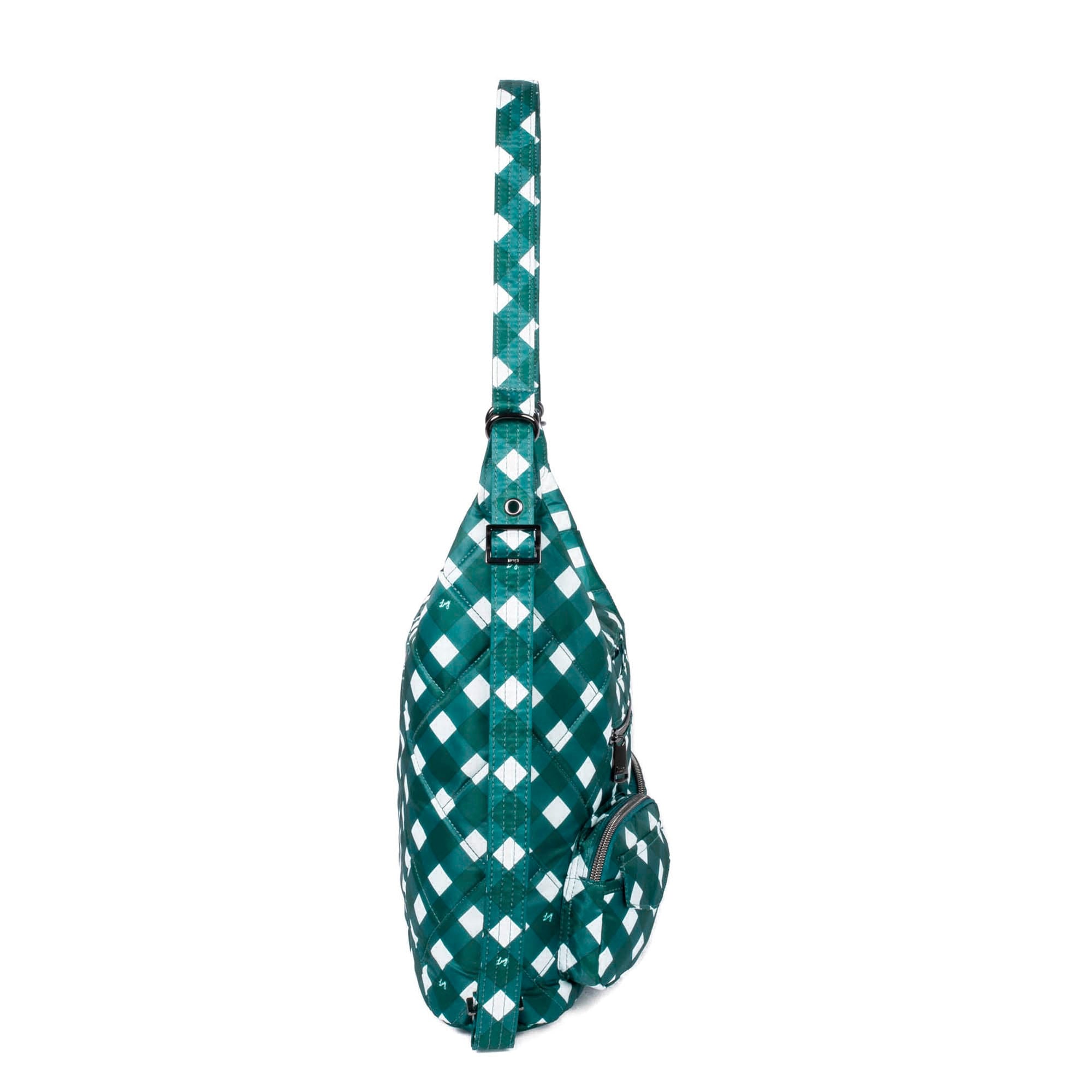 Zipliner 2 Convertible Hobo Bag - GINGHAM EVERGREEN - Zipliner2_GinghamEvergreen_03