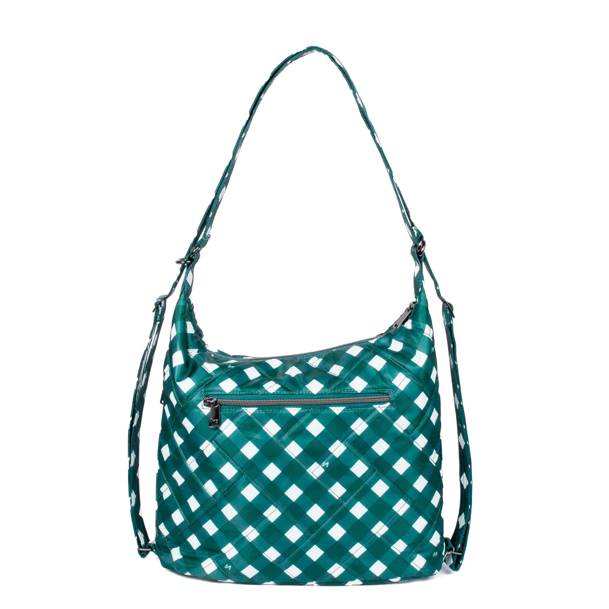 Zipliner 2 Convertible Hobo Bag - GINGHAM EVERGREEN - Zipliner2_GinghamEvergreen_04