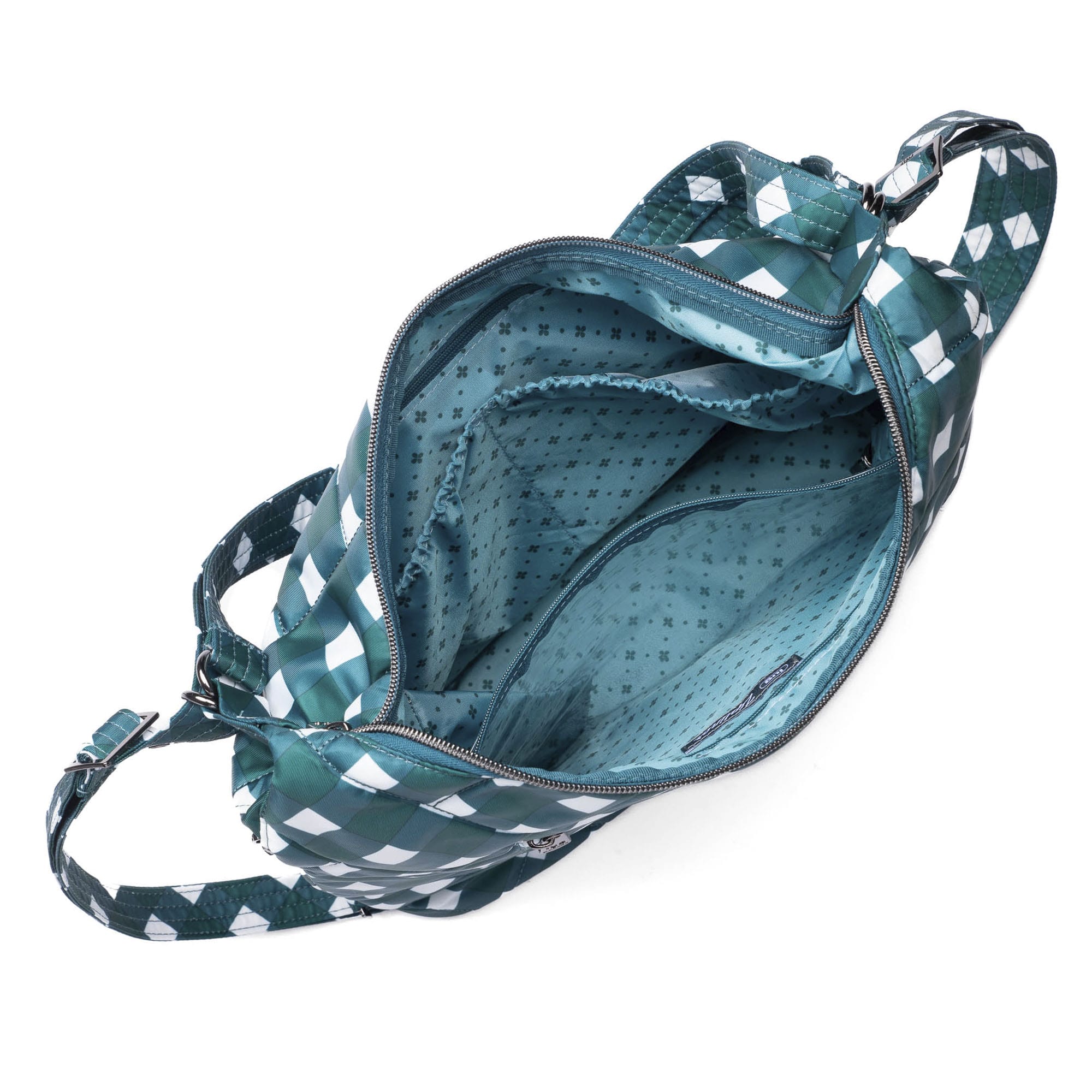Zipliner 2 Convertible Hobo Bag - GINGHAM EVERGREEN - Zipliner2_GinghamEvergreen_05