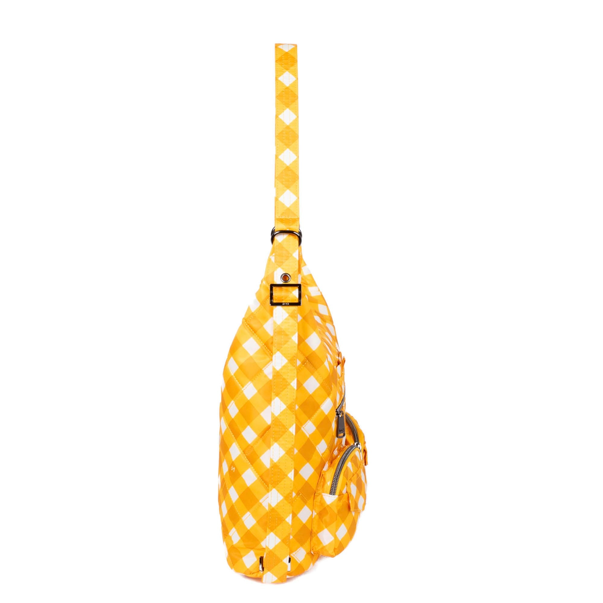 Zipliner 2 Convertible Hobo Bag - GINGHAM MUSTARD - Zipliner2_GinghamMustard_03