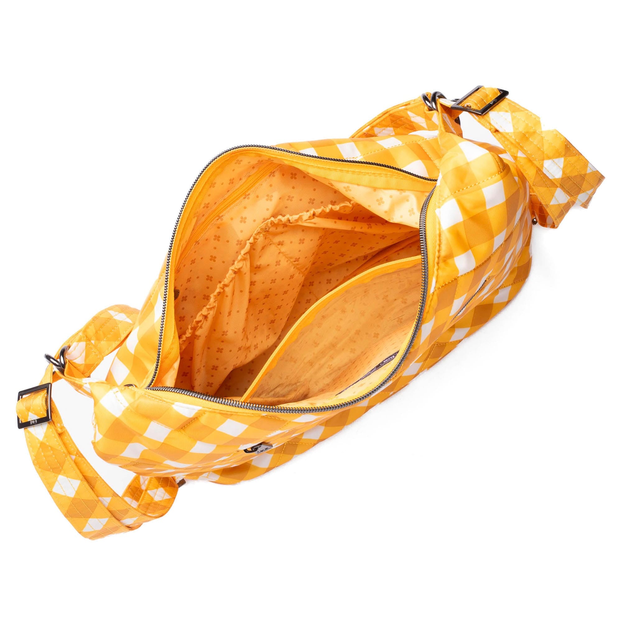 Zipliner 2 Convertible Hobo Bag - GINGHAM MUSTARD - Zipliner2_GinghamMustard_05