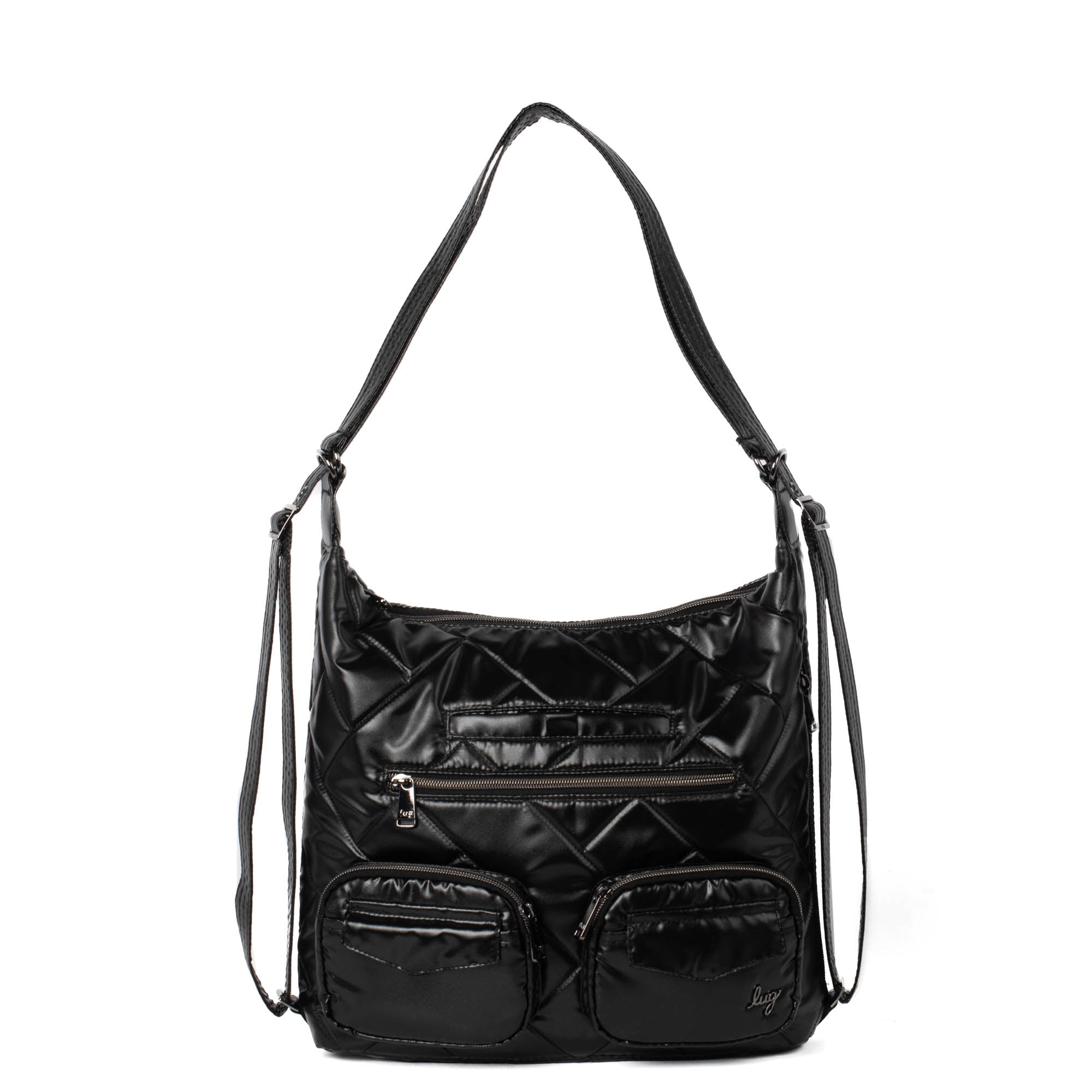 Zipliner 2 Convertible Hobo Bag - METALLIC BLACK - Zipliner2_MetallicBlack_01