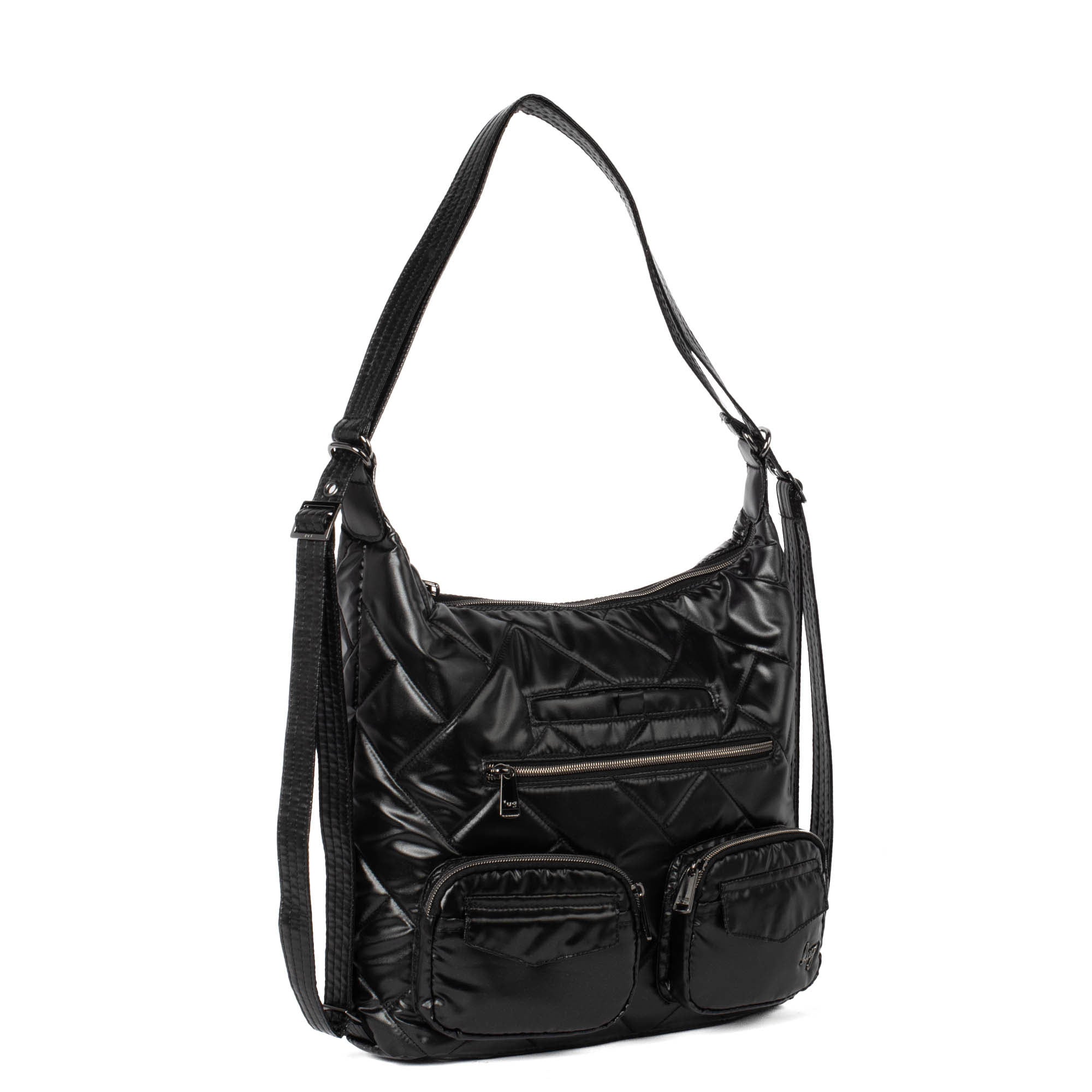 Zipliner 2 Convertible Hobo Bag - METALLIC BLACK - Zipliner2_MetallicBlack_02