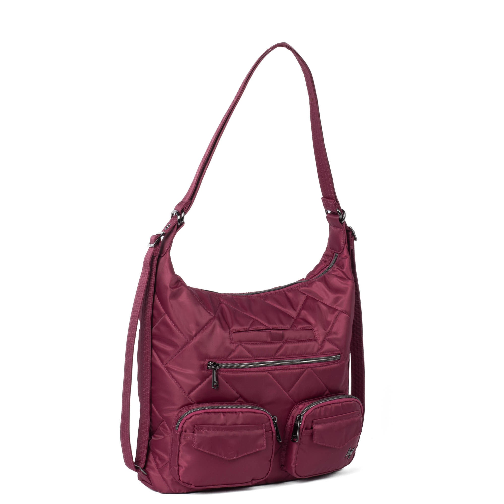 Zipliner 2 Convertible Hobo Bag - RASPBERRY - Zipliner2_Raspberry_02
