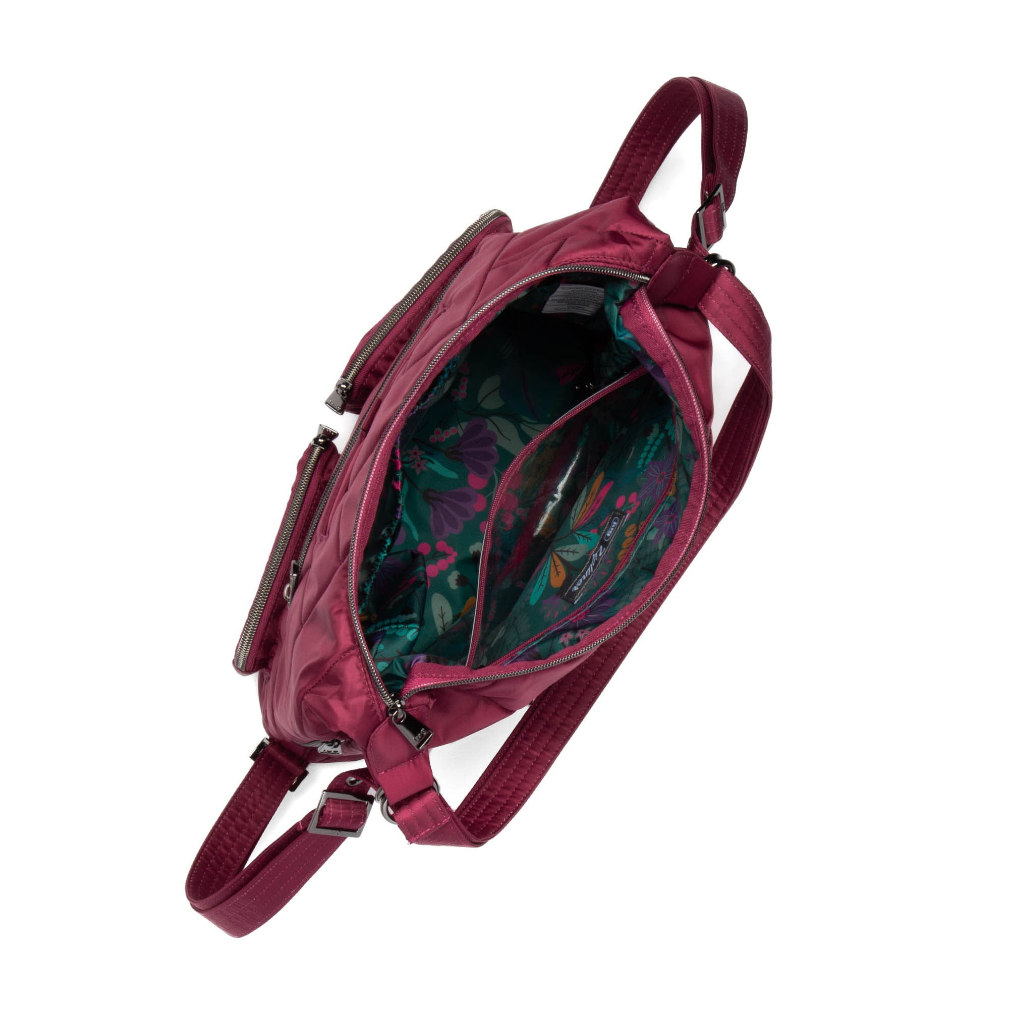 Zipliner 2 Convertible Hobo Bag - RASPBERRY - Zipliner2_Raspberry_05