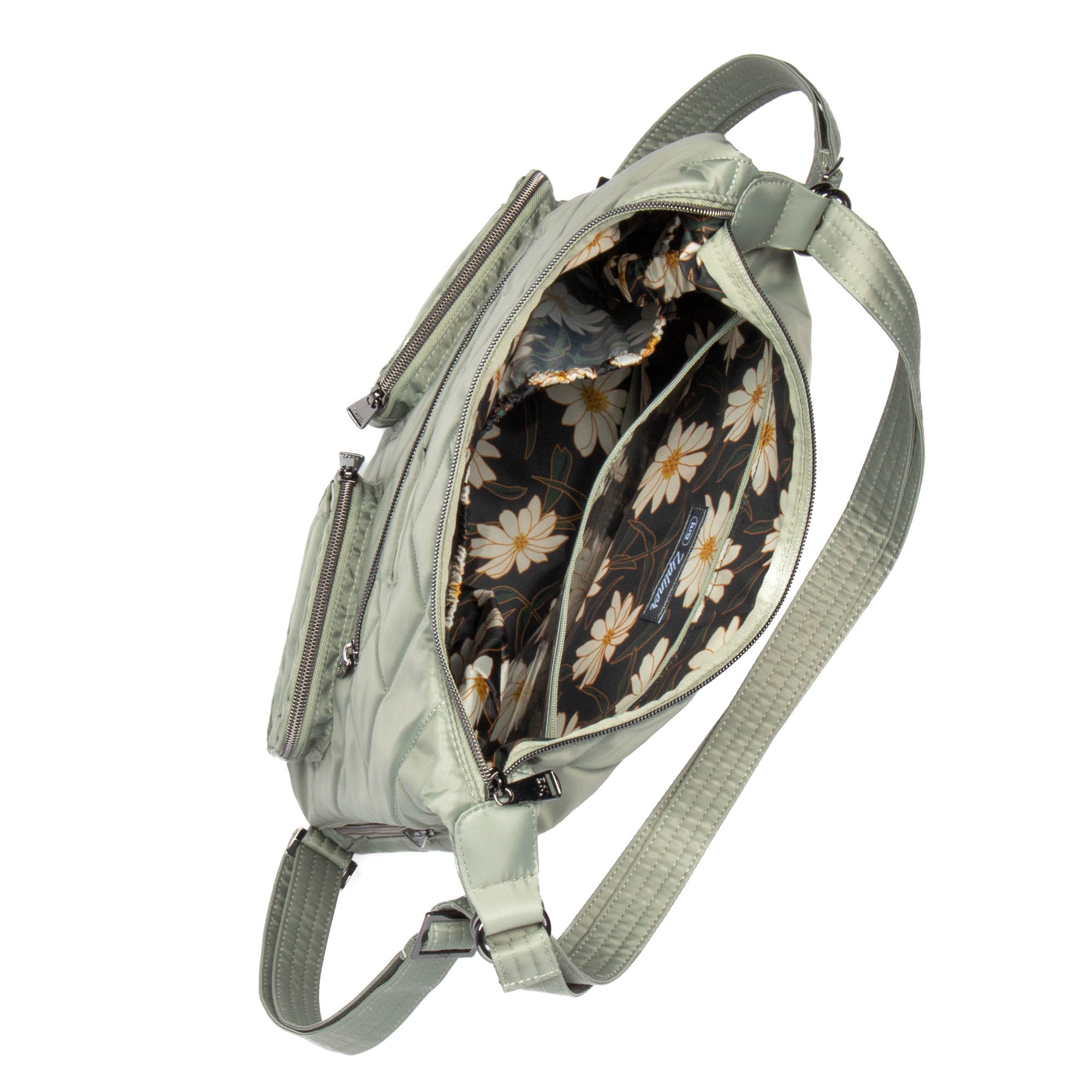Zipliner 2 Convertible Hobo Bag - SAGE GREEN - Zipliner2_Sage_05
