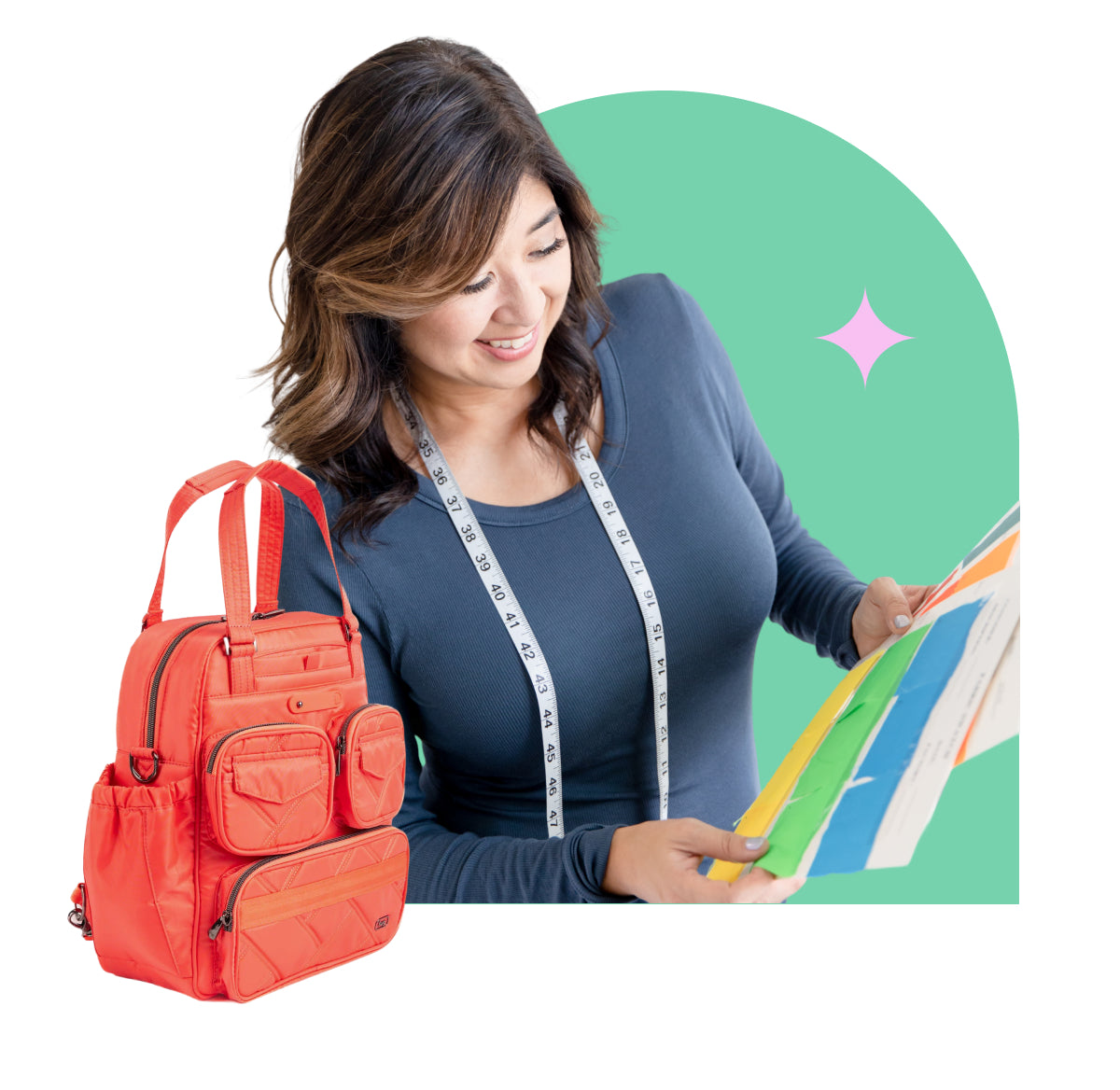 Ami Richter with Lug bag