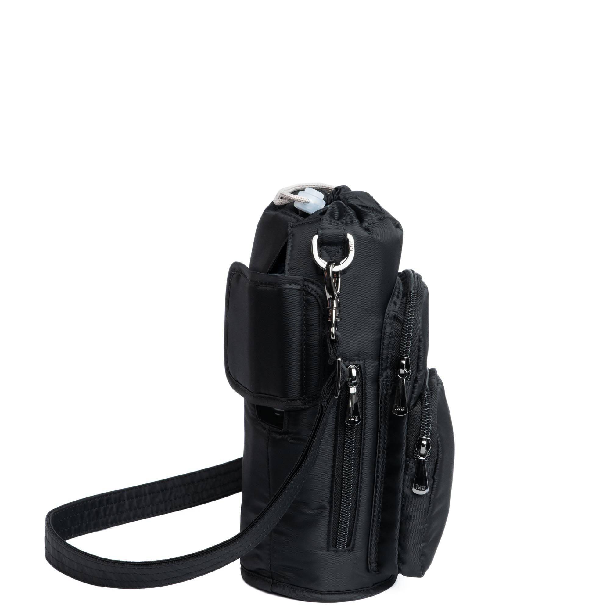 Huggie XL Crossbody Bottle Holder - BLACK - huggiexl_black_03