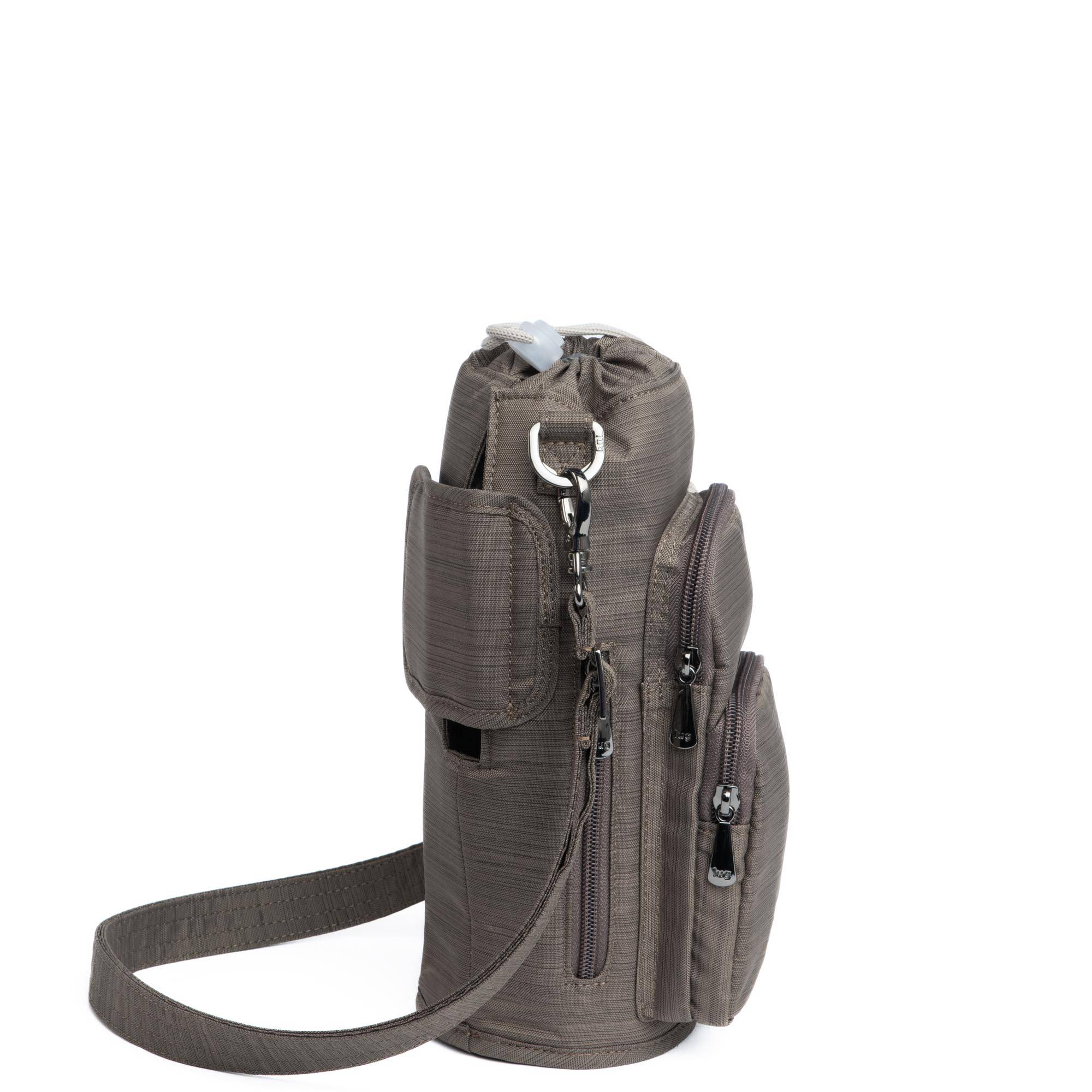 Huggie XL Crossbody Bottle Holder - BRUSHED WALNUT - huggiexl_brushedwalnut_03