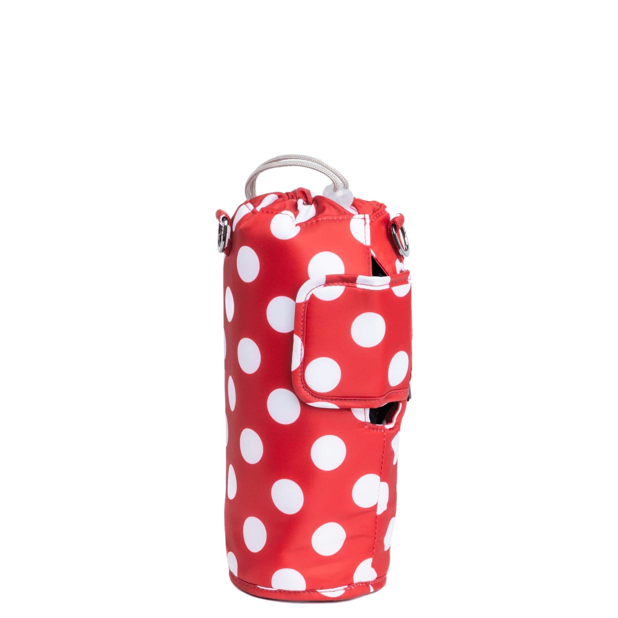 Huggie XL Crossbody Bottle Holder - CRIMSON LARGE DOT - huggiexl_crimsonlgdot_04