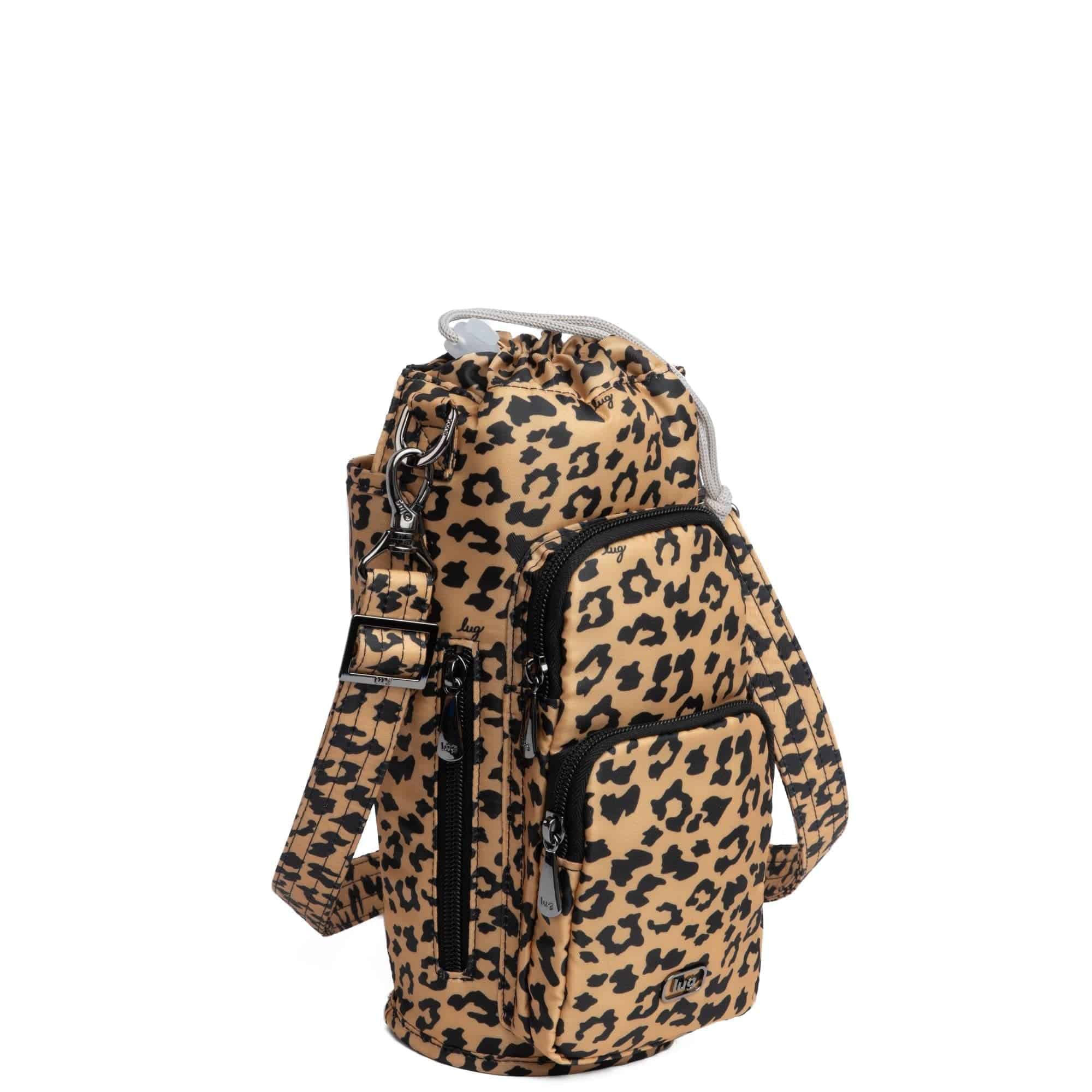 Huggie XL Crossbody Bottle Holder - SPOTTED LEOPARD - huggiexl_spottedleopard_02
