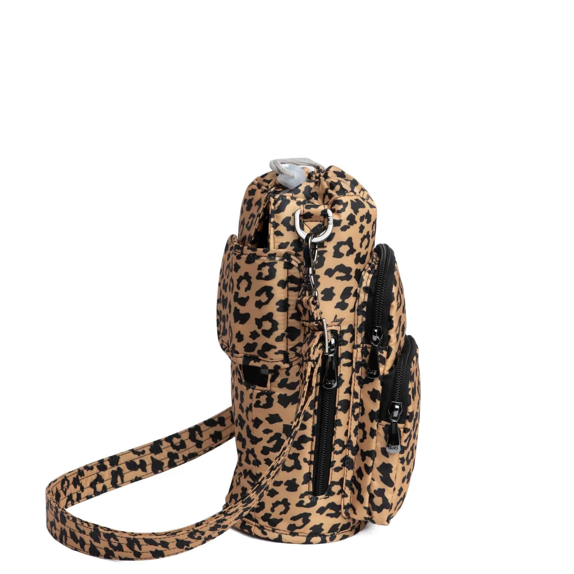 Huggie XL Crossbody Bottle Holder - SPOTTED LEOPARD - huggiexl_spottedleopard_03