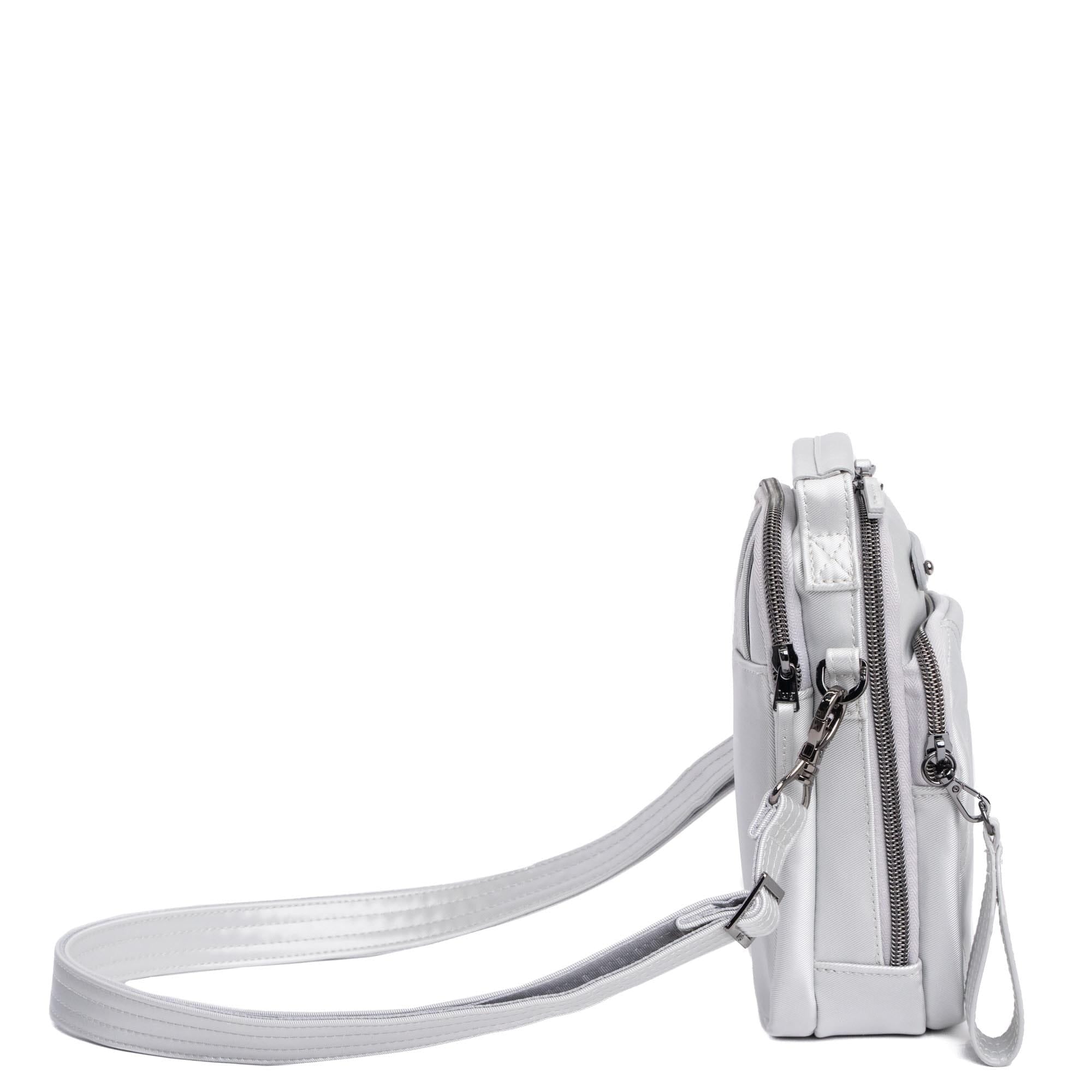 Skeeter Mini Bridge Satin Luxe VL Convertible Crossbody Bag - METALLIC SILVER - medium_cdbbb2f5-8357-49cd-9c10-5f2691a3cc91