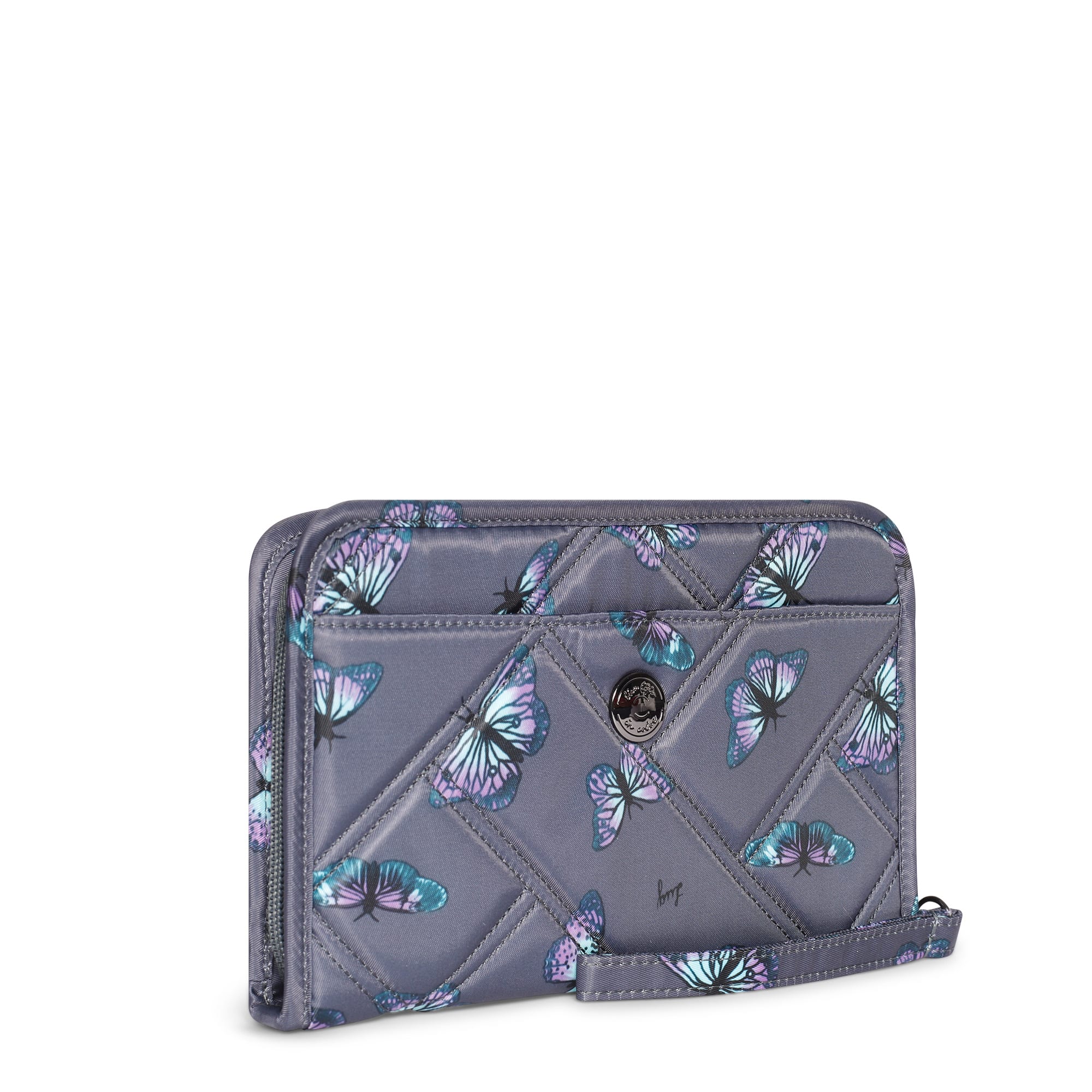 Zeppelin RFID Wristlet Wallet - BUTTERFLY GREY - zeppelin_Butterfley_Grey_02