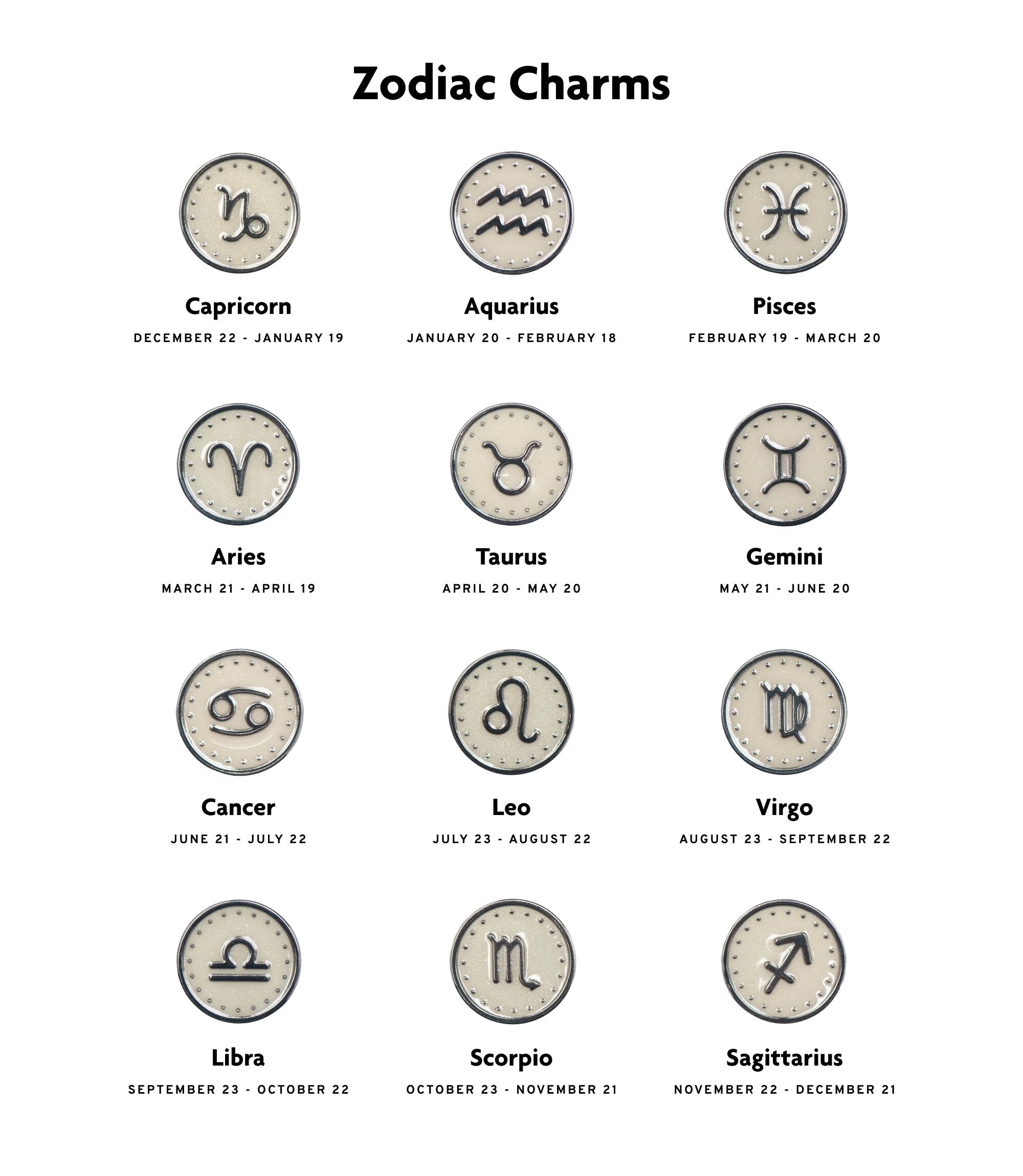 Lug Zodiac Bag Charm - - zodiac_charms
