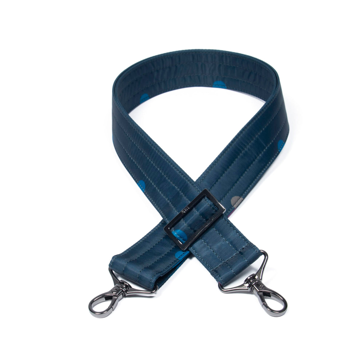 Adjustable Bag Strap - 1.5&quot; - MULTI DOTS NAVY - 1.5_Straps_MultiDotNavy_1