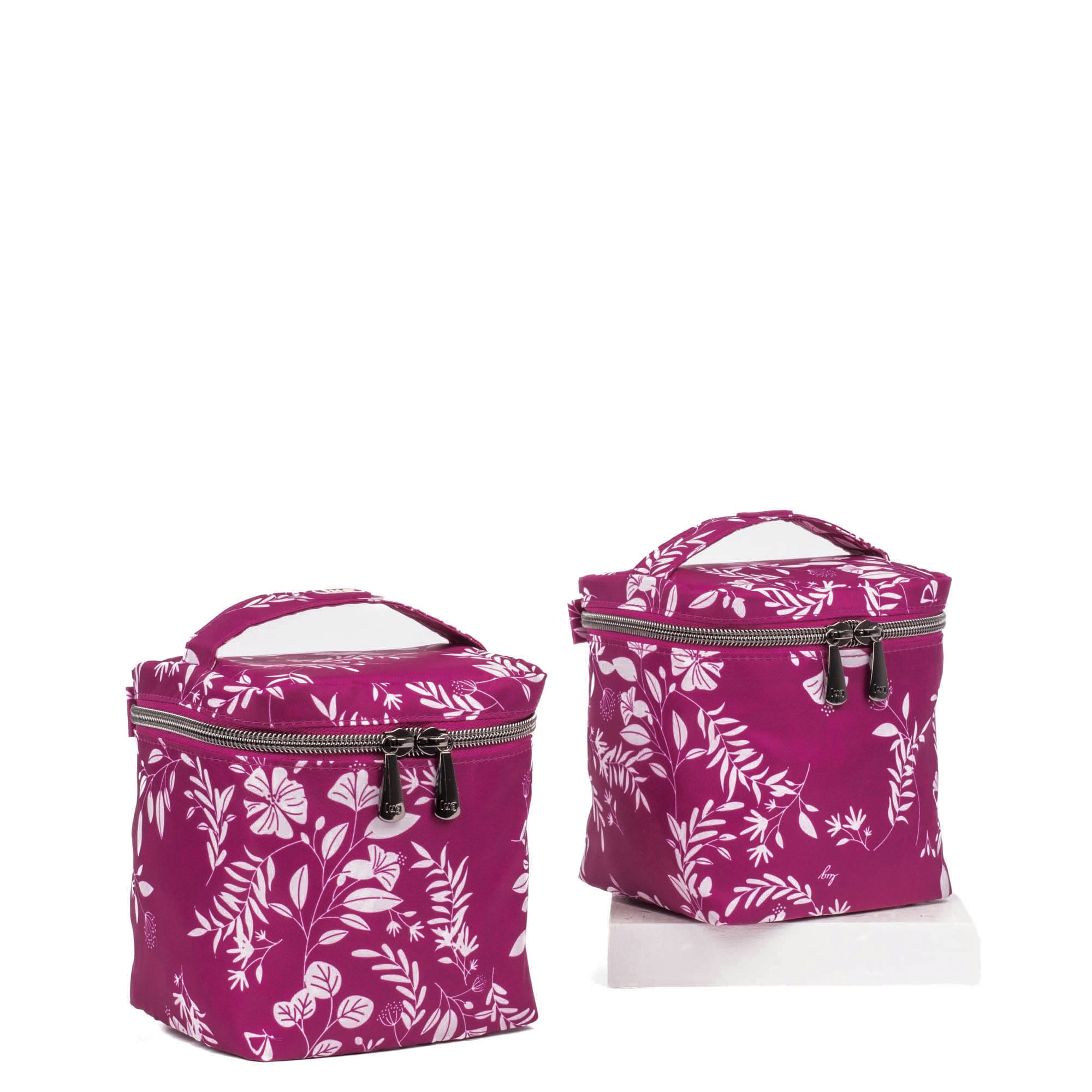 Box Top Cosmetic Case 2pc Set - FLOURISH BERRY - 2BoxTopPouches_FlourishBerry_02_a1859ca3-becf-4b1e-8072-1c4e8923ce5d