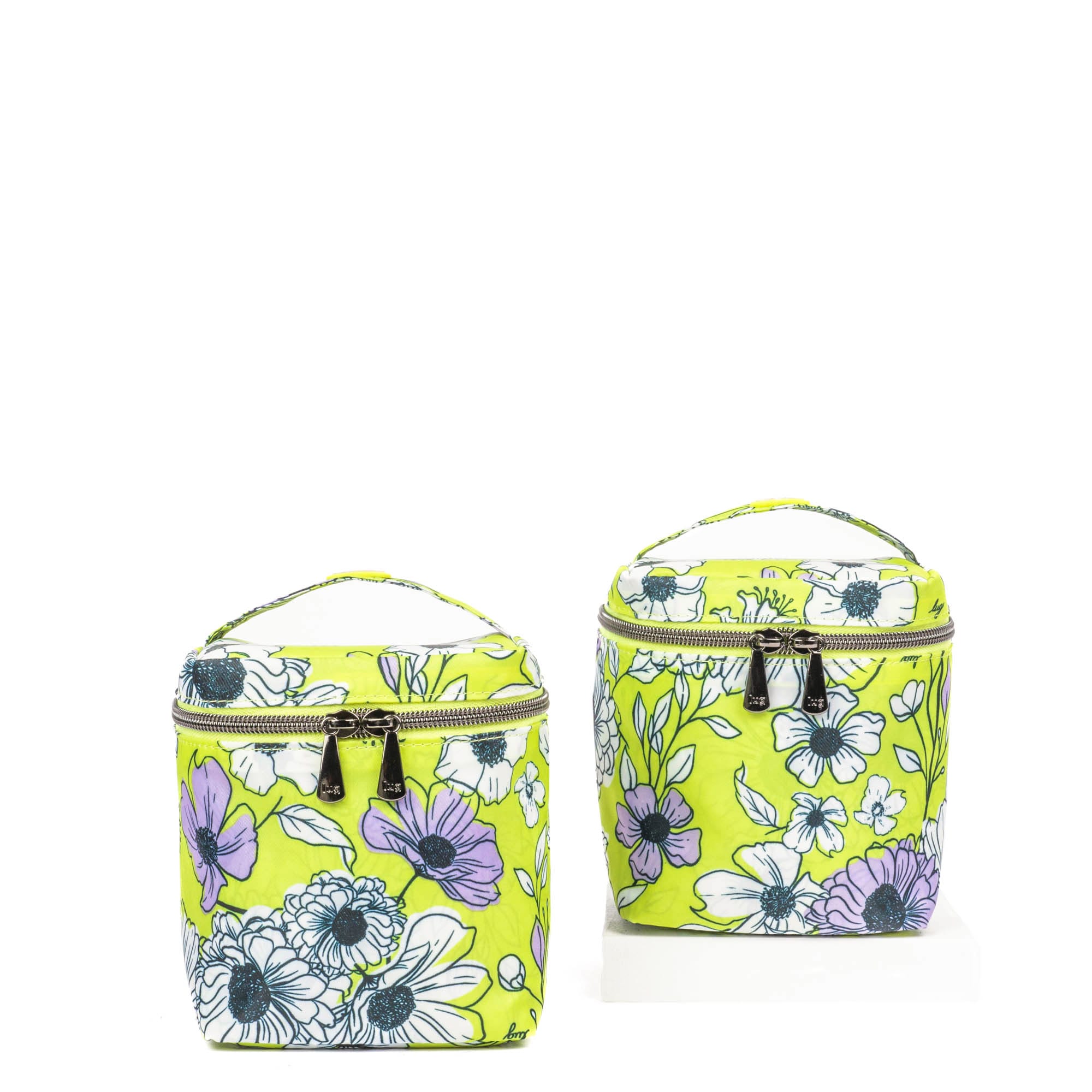 Box Top Cosmetic Case 2pc Set - GARDENIA GREEN - 2BoxTopPouches_GardeniaGreen_01