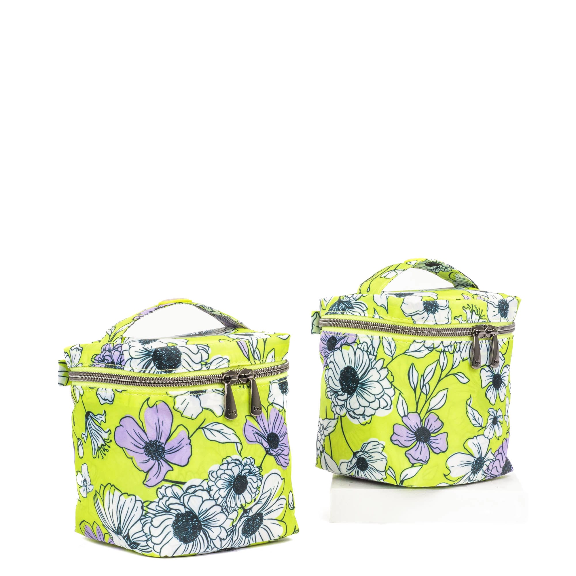Box Top Cosmetic Case 2pc Set - GARDENIA GREEN - 2BoxTopPouches_GardeniaGreen_02