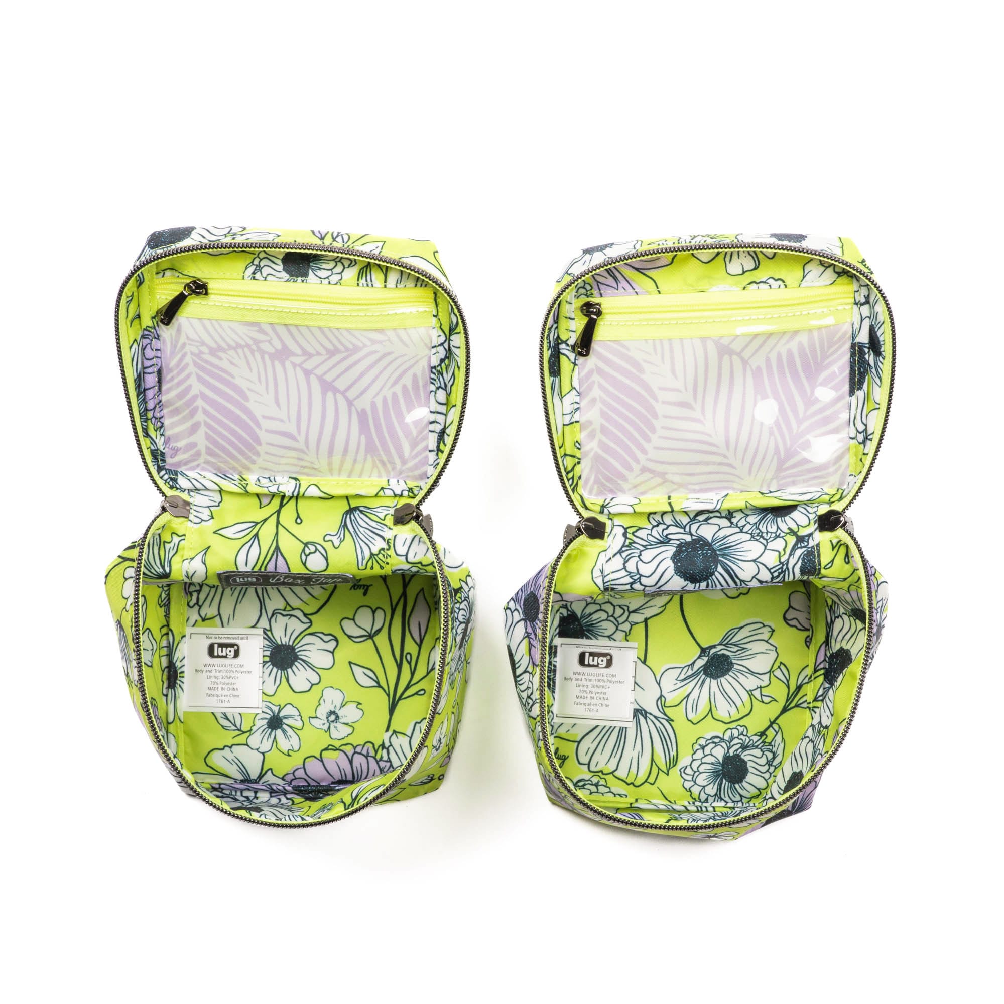 Box Top Cosmetic Case 2pc Set - GARDENIA GREEN - 2BoxTopPouches_GardeniaGreen_05