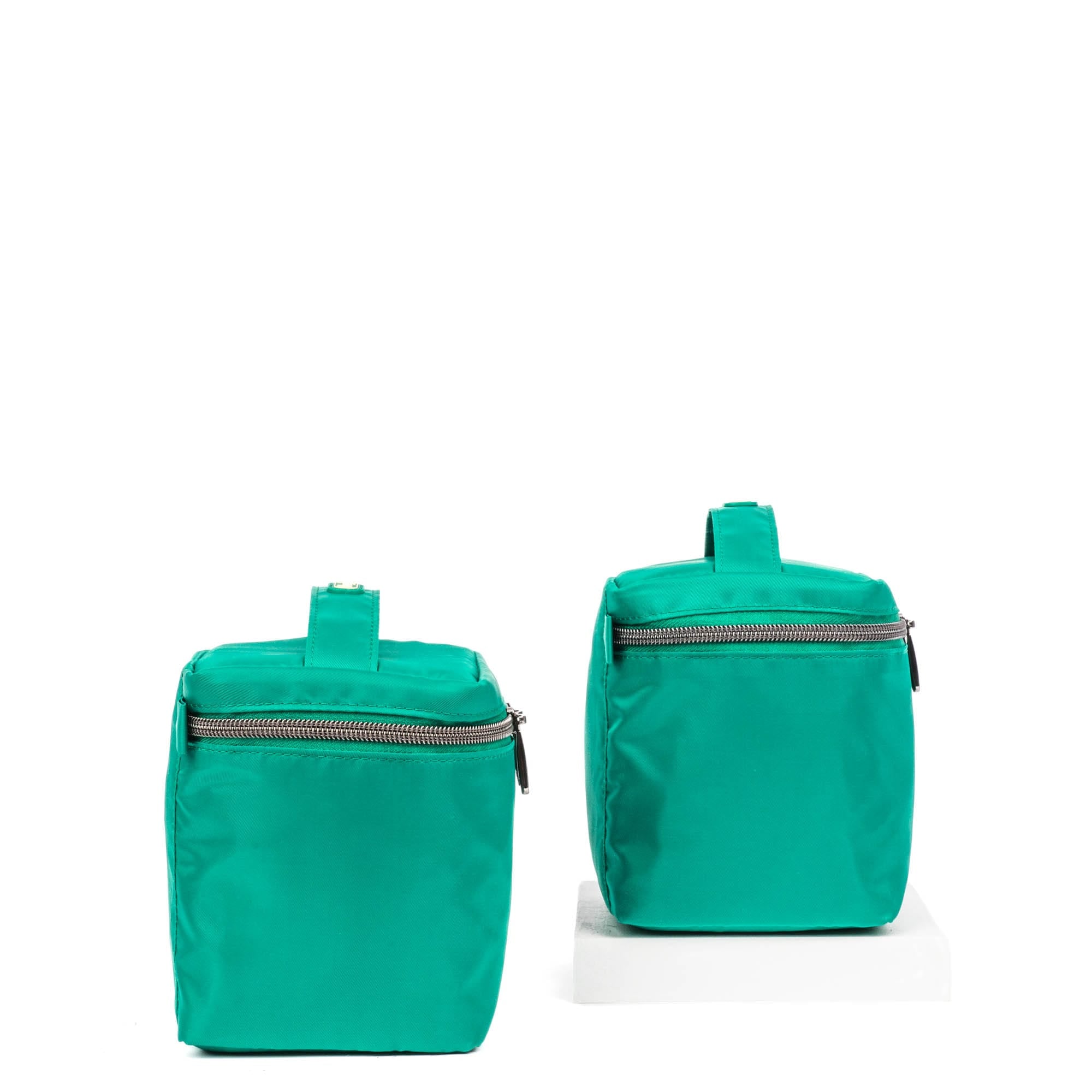Box Top Cosmetic Case 2pc Set - KELLY GREEN - 2BoxTopPouches_KellyGreen_03