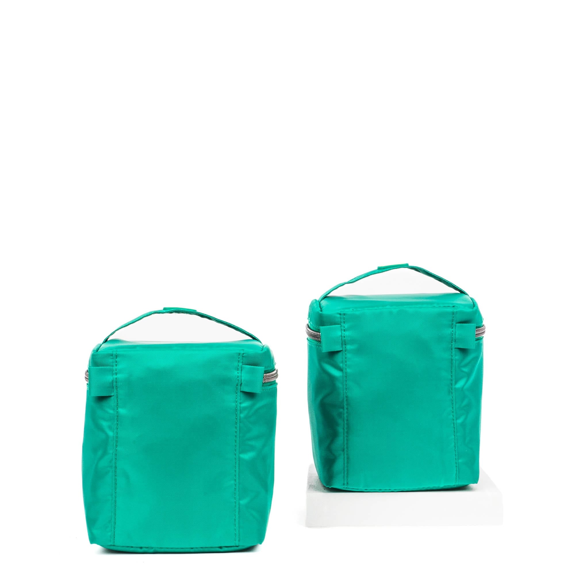 Box Top Cosmetic Case 2pc Set - KELLY GREEN - 2BoxTopPouches_KellyGreen_04