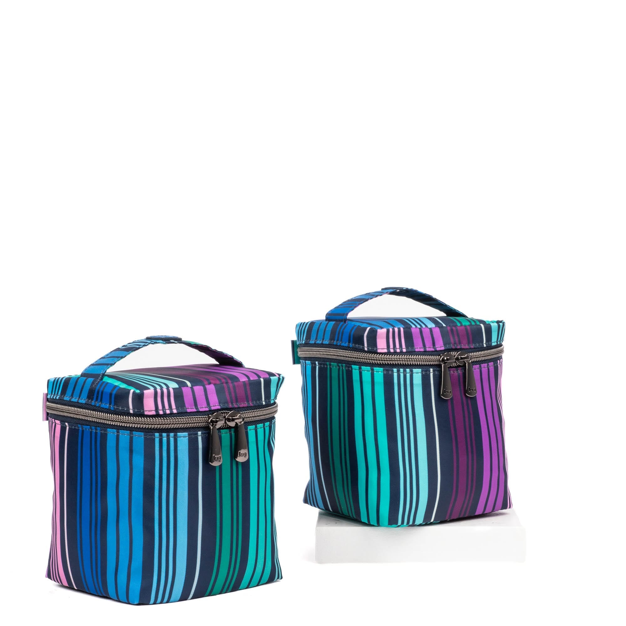 Box Top Cosmetic Case 2pc Set - LOVE STRIPE MULTI - 2BoxTopPouches_LoveStripeMulti_02